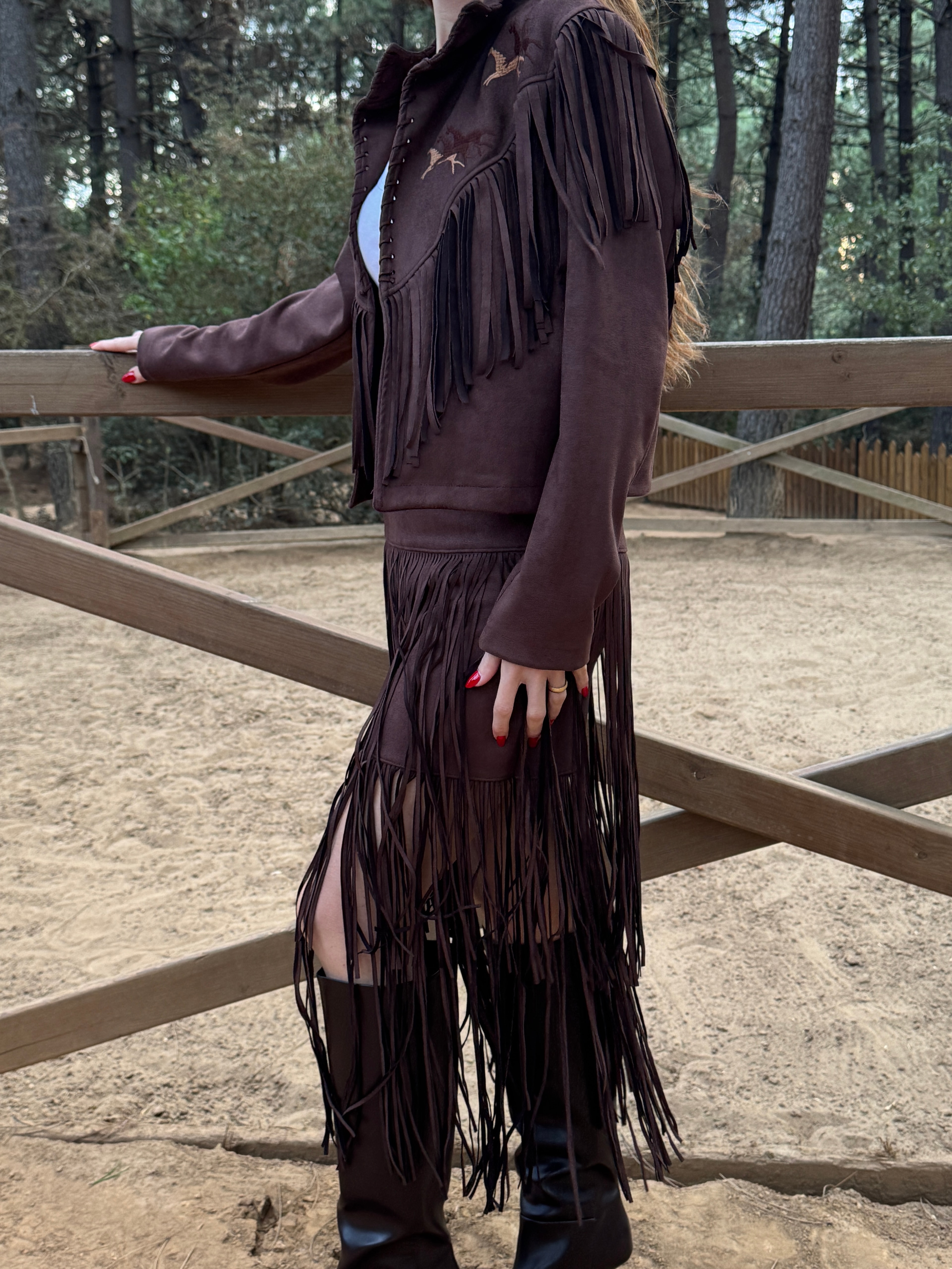 WESTERN PÜSKÜLLÜ PREMIUM SUET CEKET