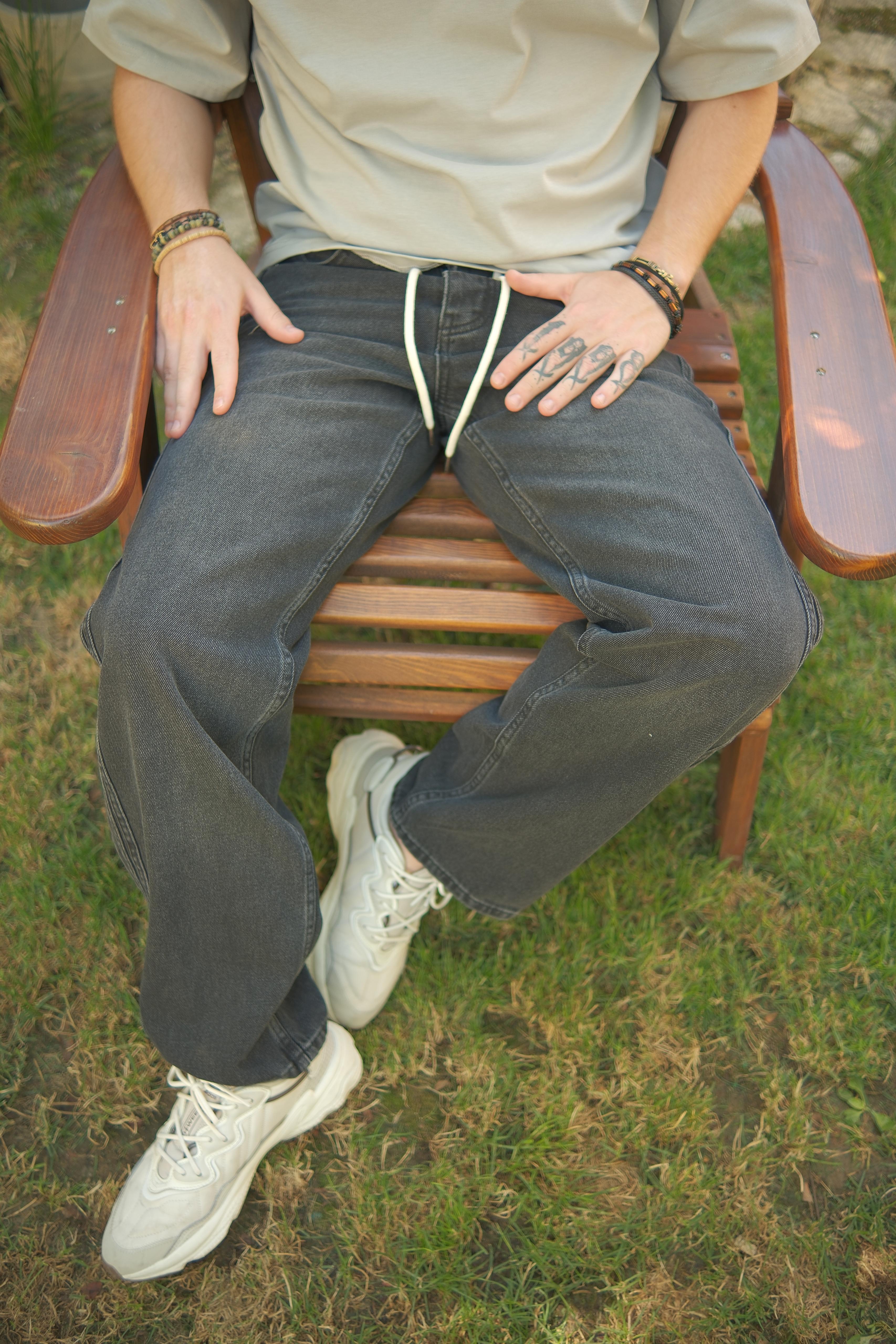 YANLARI ŞERİTLİ BAGGY TASARIM JEAN 