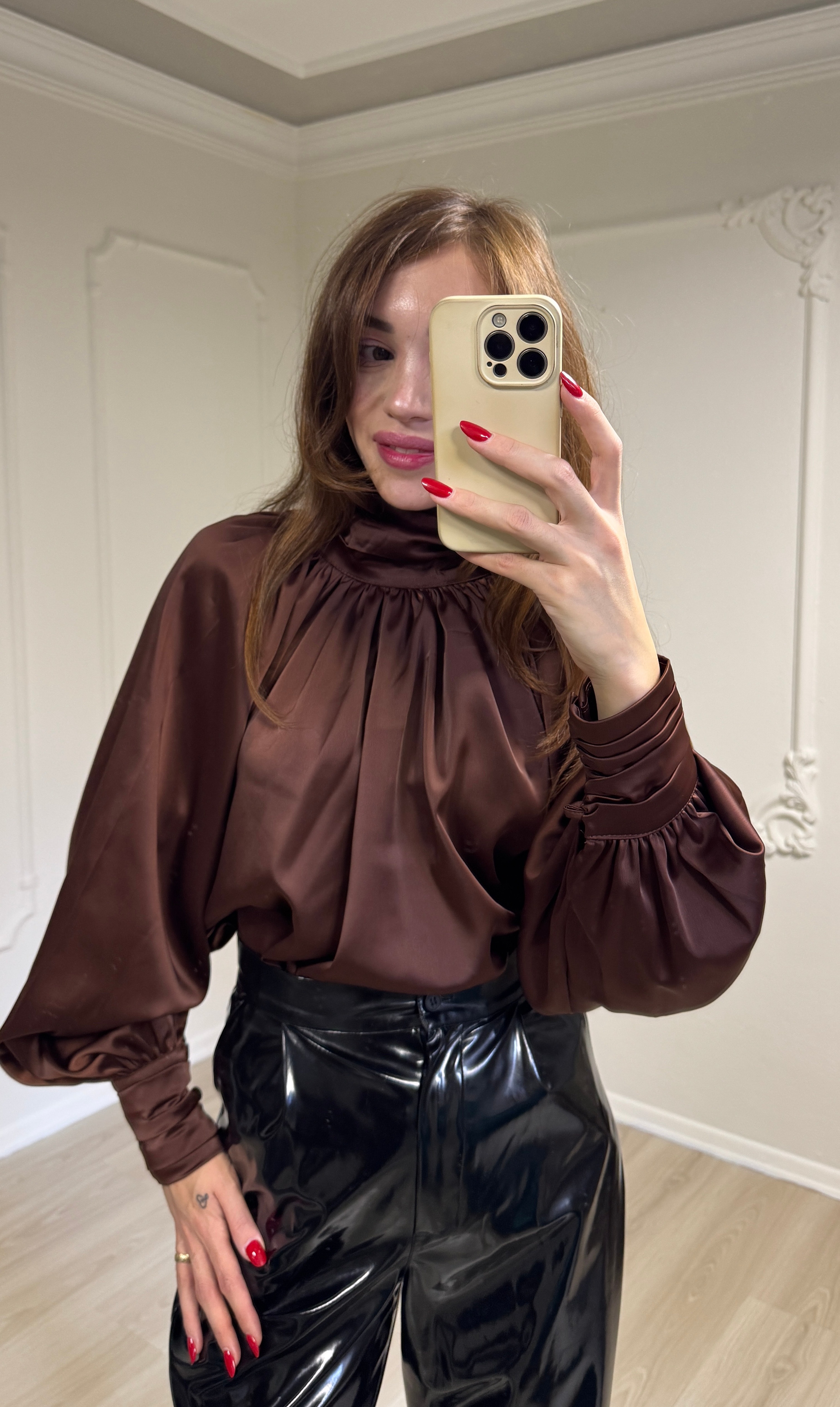 ZR İSPANYOL GÖMLEK  - KAHVE