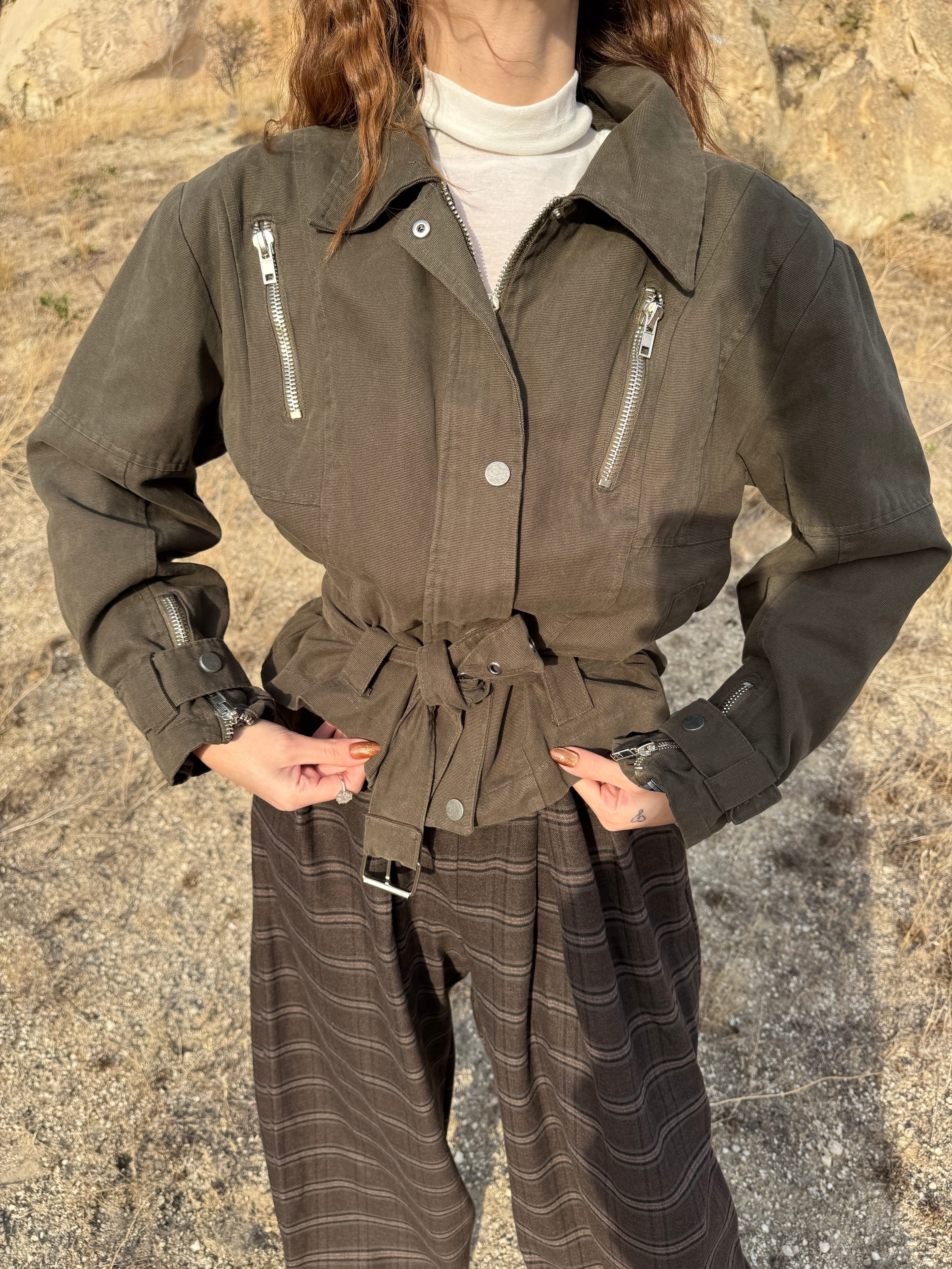  ÜRGÜP PACA LASTİK BUZDURMELİ EKOSELİ SALVAR PANTOLON 