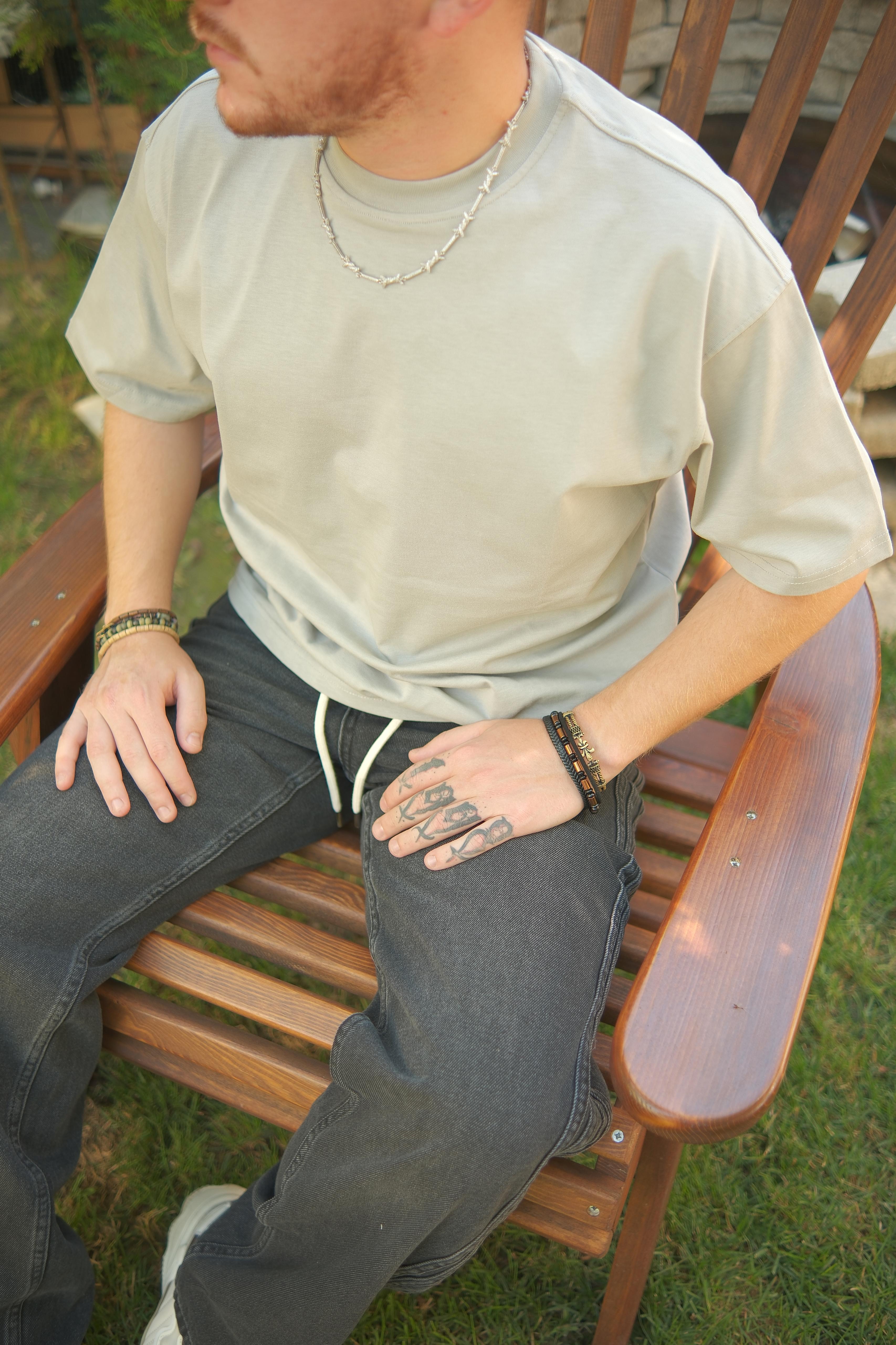 OVERSİZE PREMİUM GRAMAJLI KUMAS TSHİRT GRİ