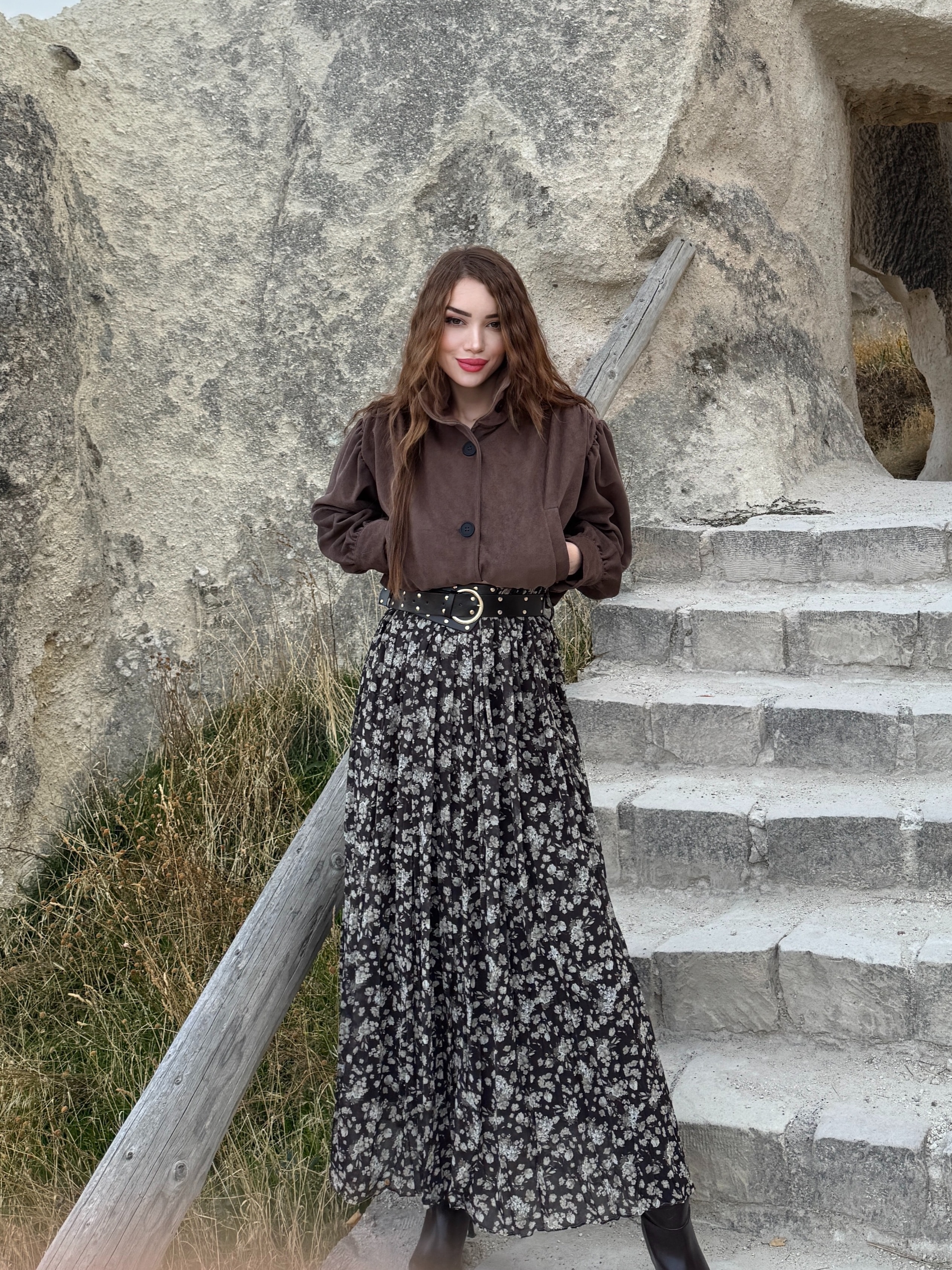  ELİS VATKALI SUET CROP CEKET 