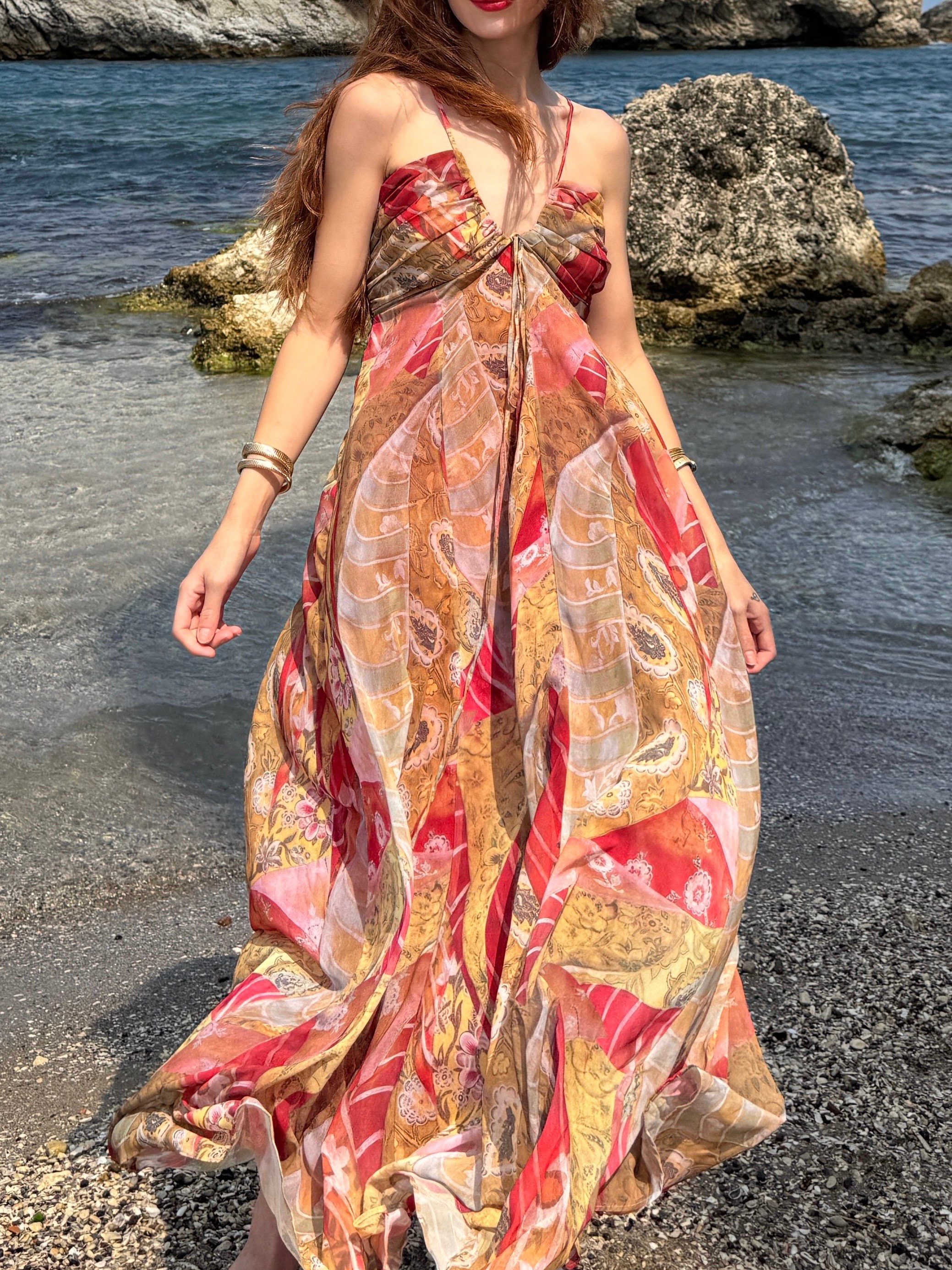 DESENLİ SiFON ELBİSE 