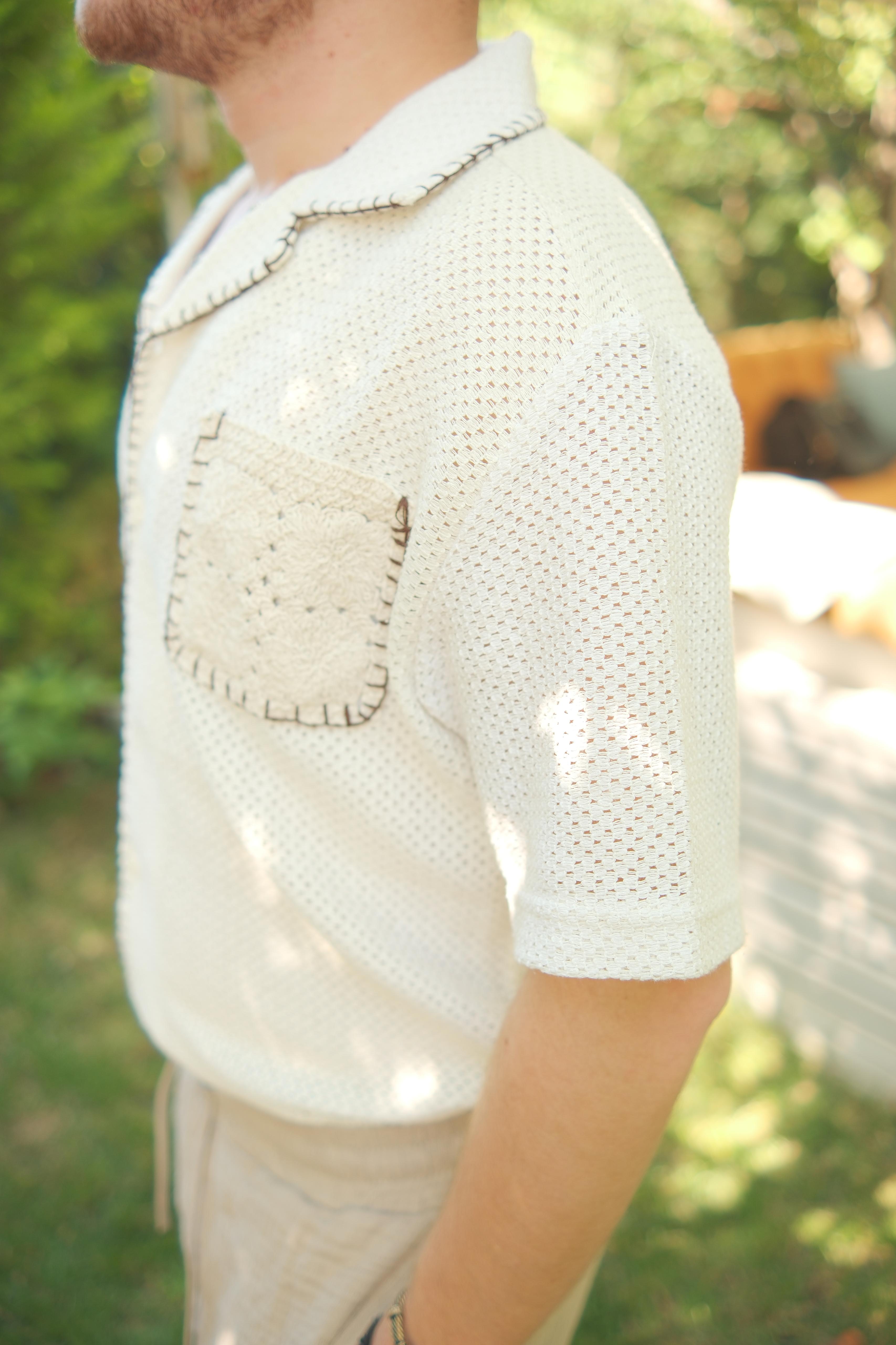 DOKUMA KROŞE  TASARIM GÖMLEK 