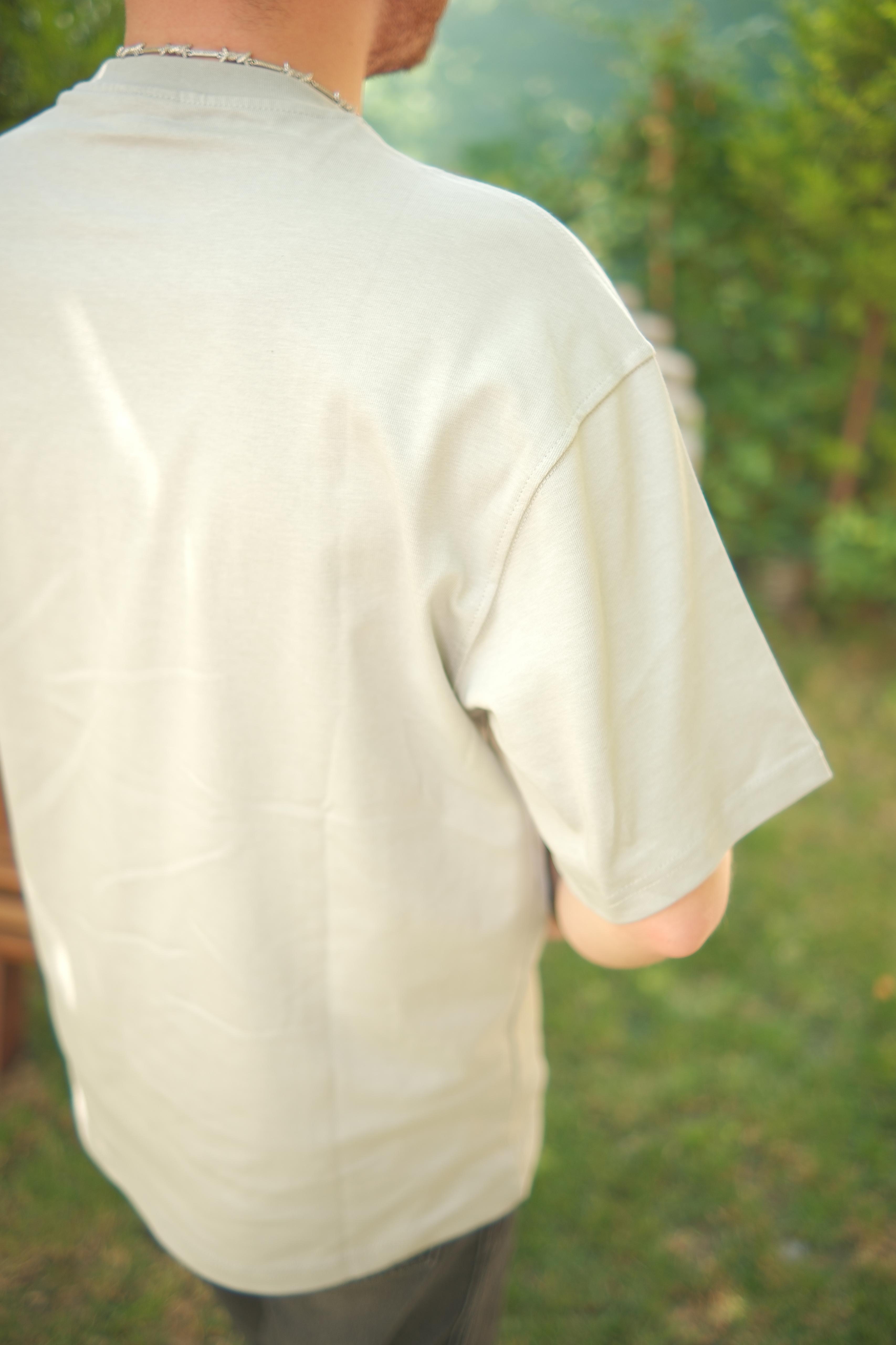 OVERSİZE PREMİUM GRAMAJLI KUMAS TSHİRT GRİ