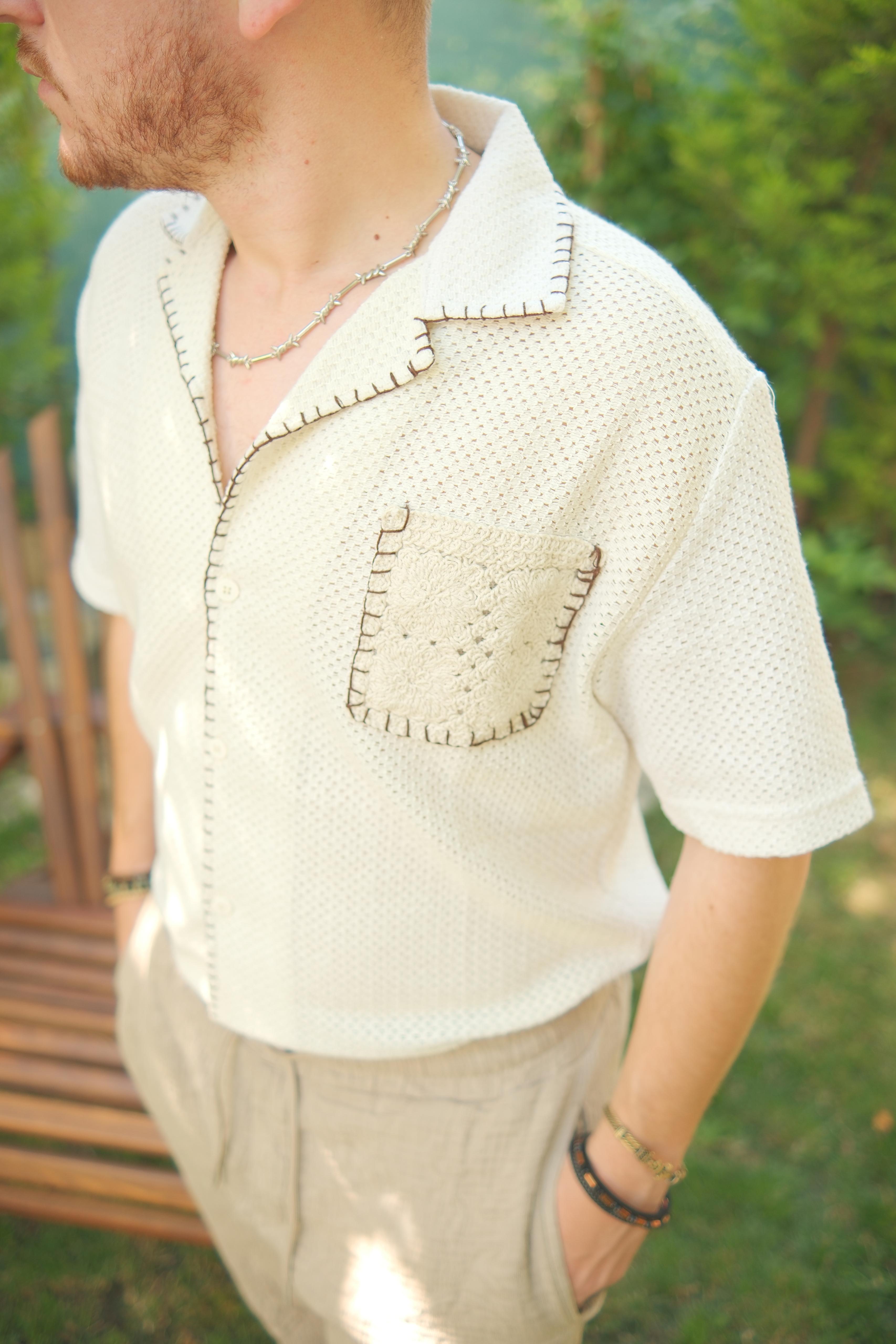 DOKUMA KROŞE  TASARIM GÖMLEK 