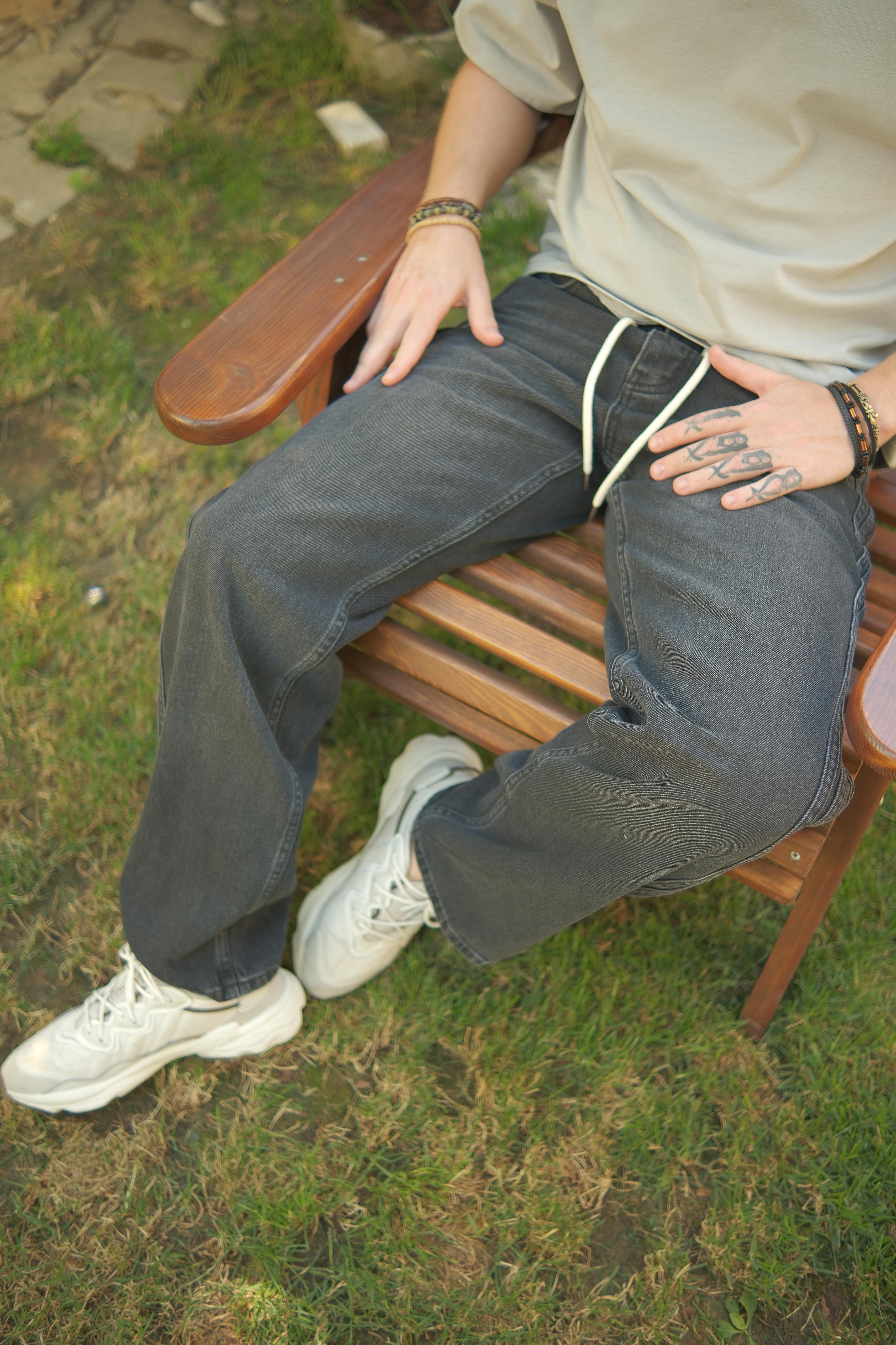 YANLARI ŞERİTLİ BAGGY TASARIM JEAN 