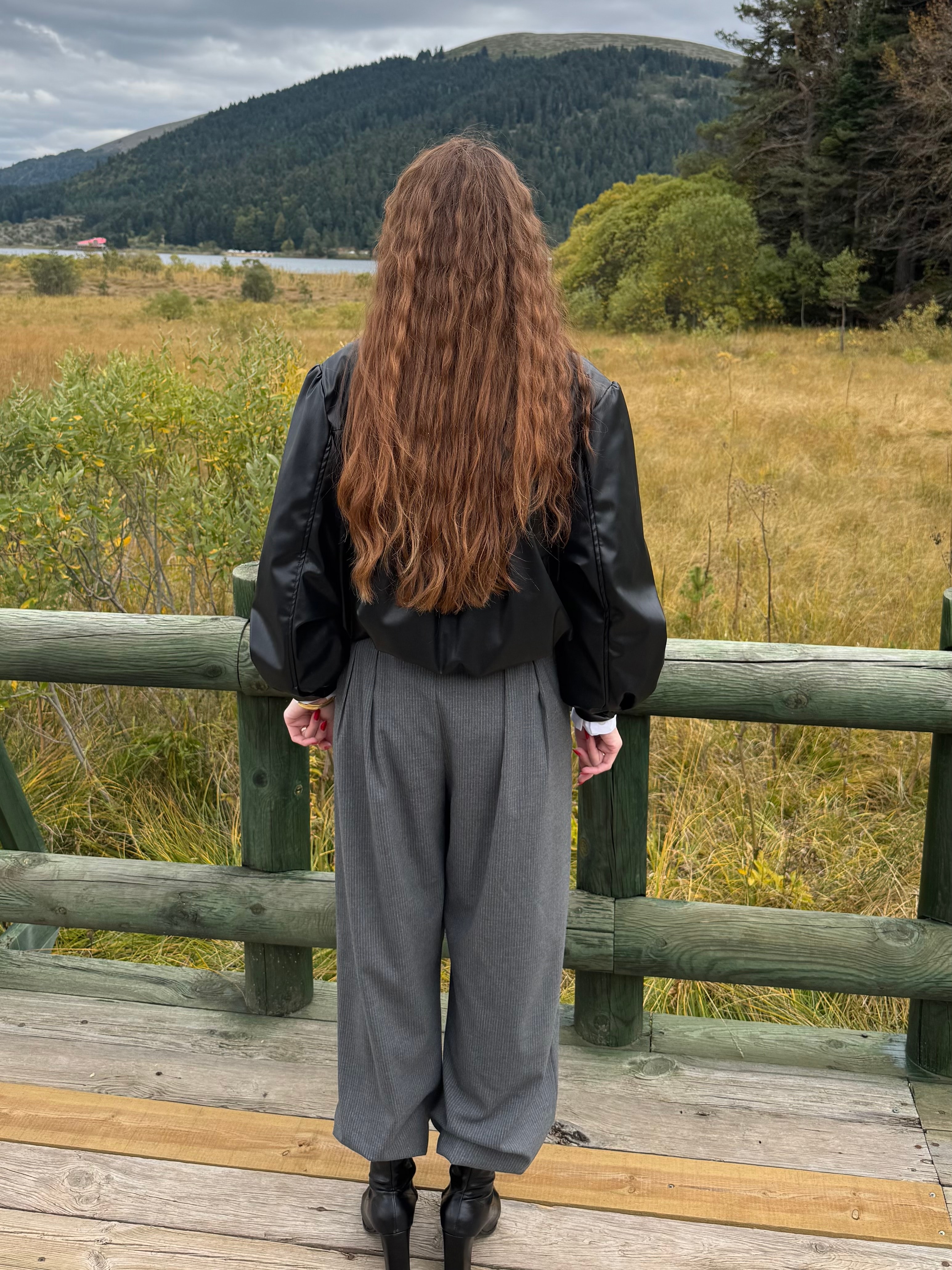 PAÇA DÜĞME DETAYLI KUMAS SALVAR PANTOLON 