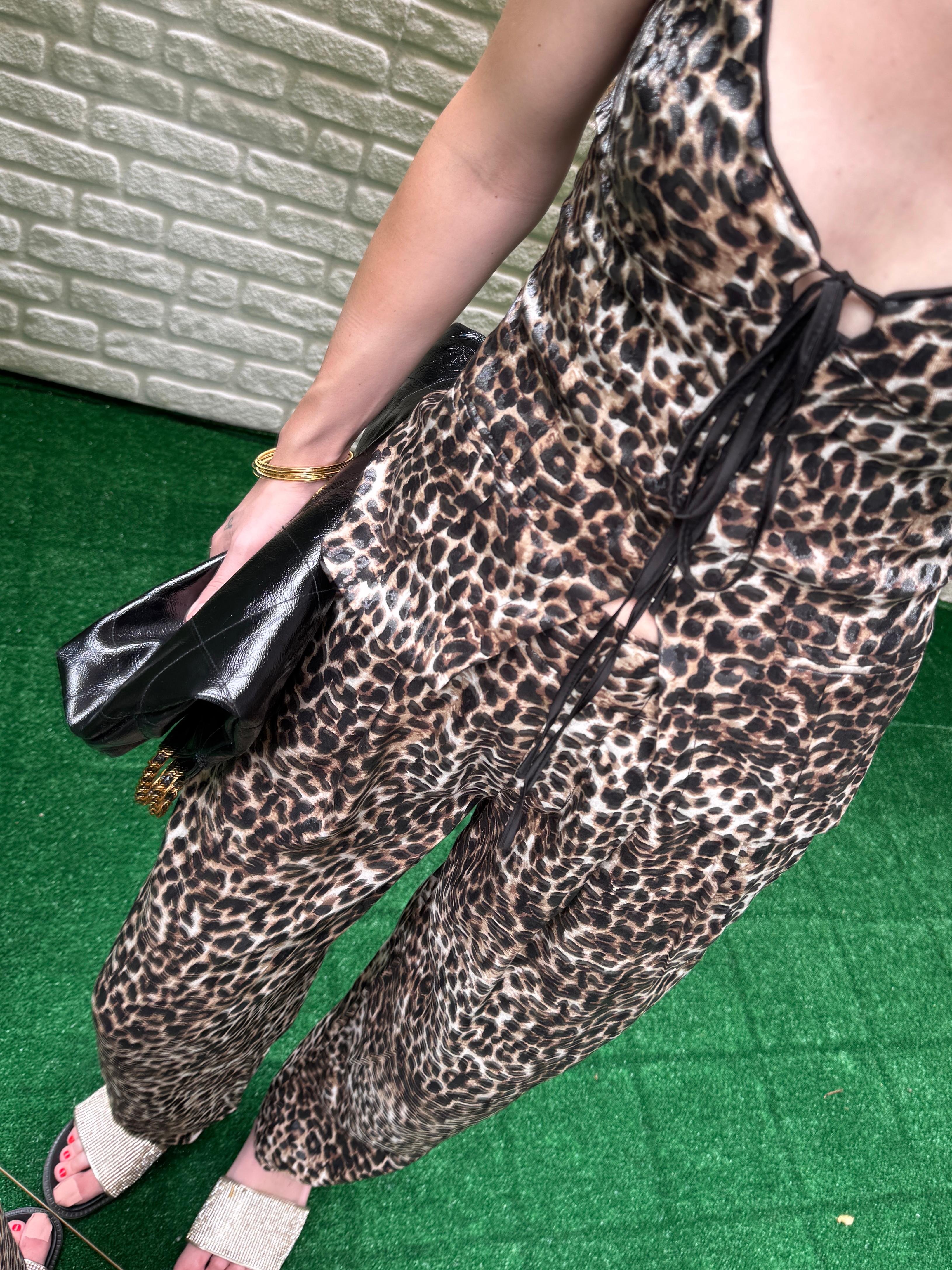 TOK SATEN LEOPAR İKİLİ TAKIM