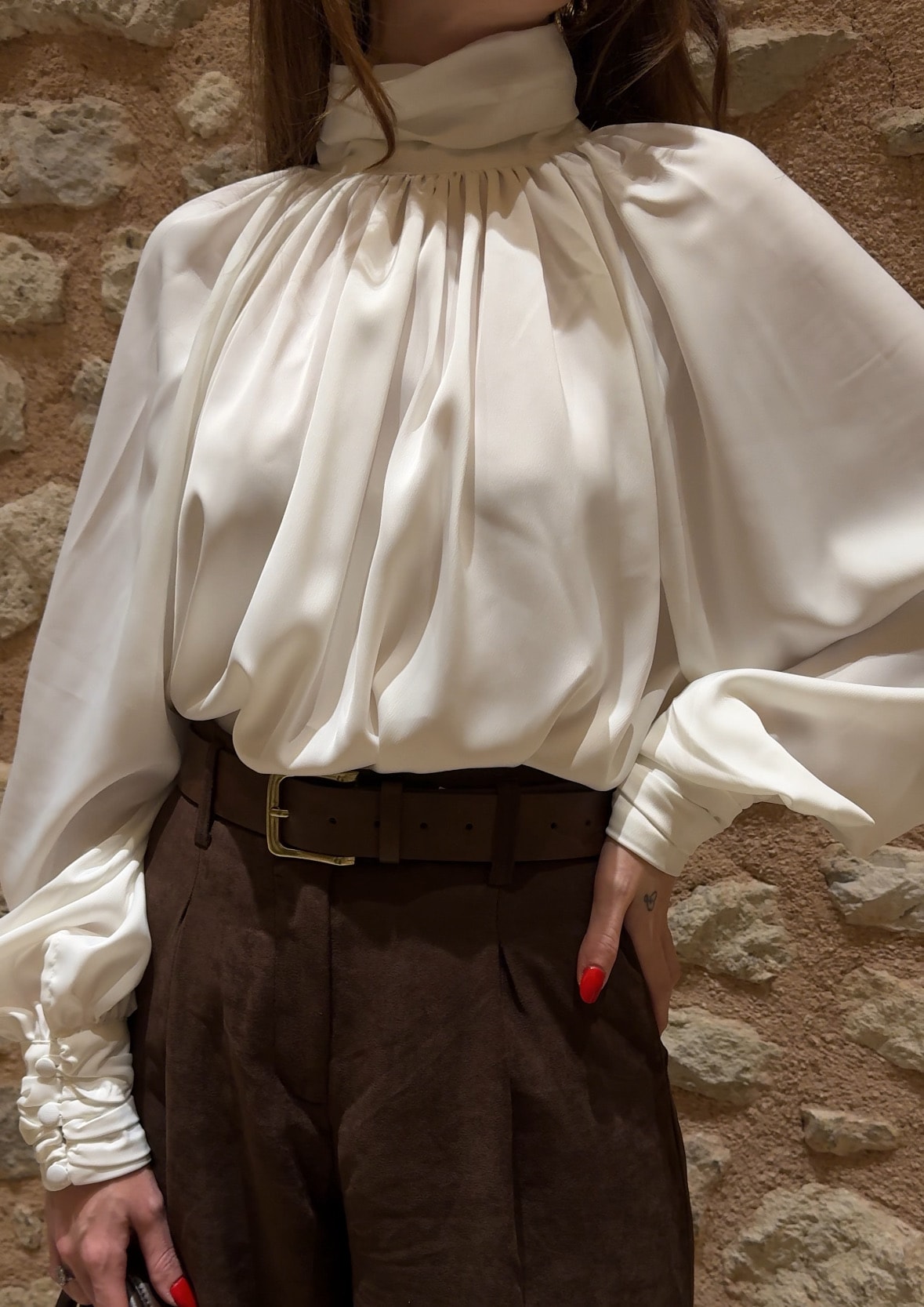 ZR İSPANYOL GÖMLEK  - EKRU