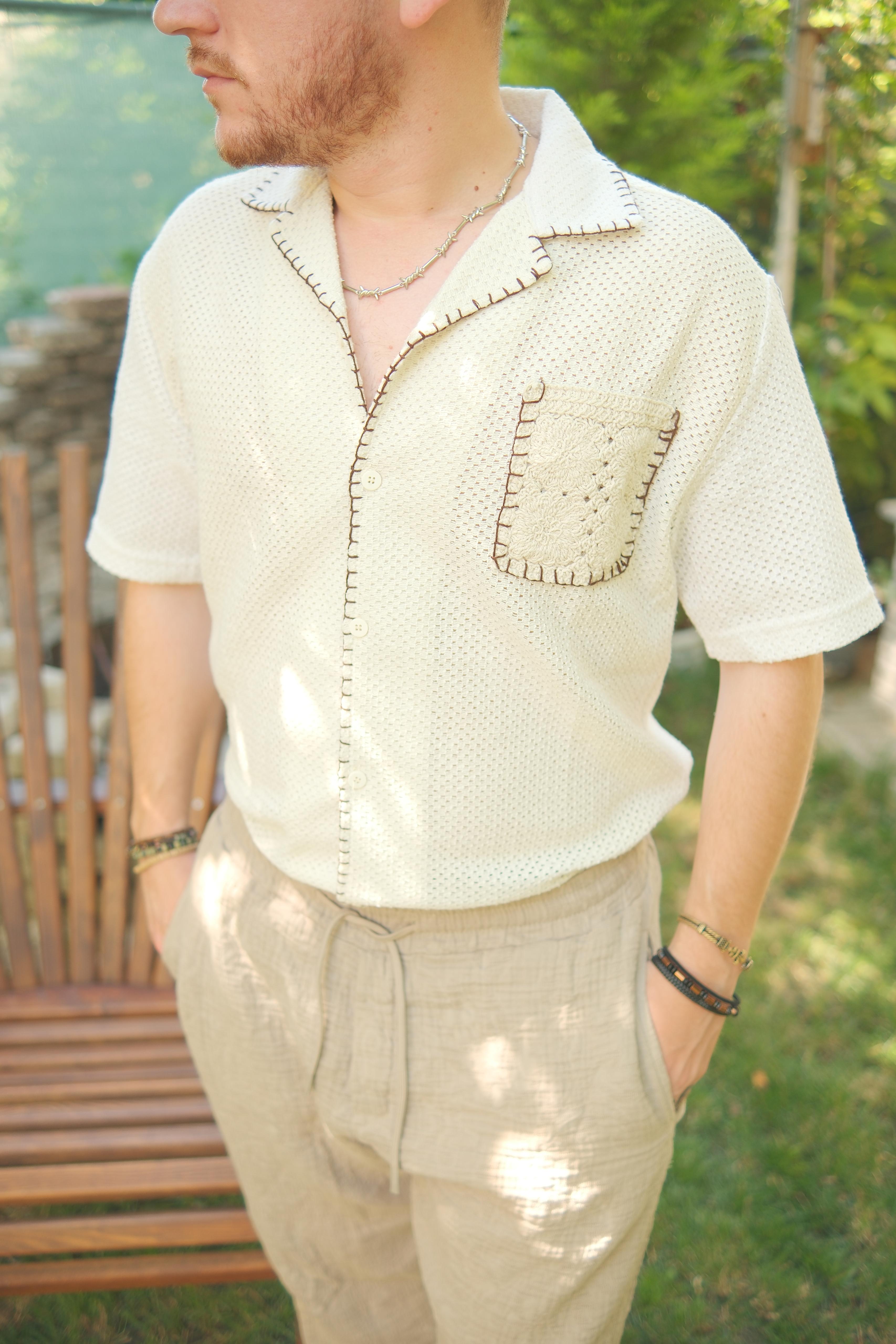 DOKUMA KROŞE  TASARIM GÖMLEK 