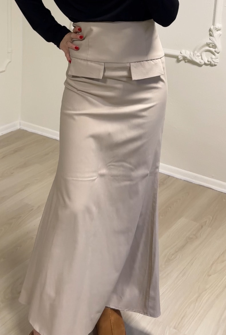 ULTRA YUKSEK BEL SÜS CEPLİ ETEK 