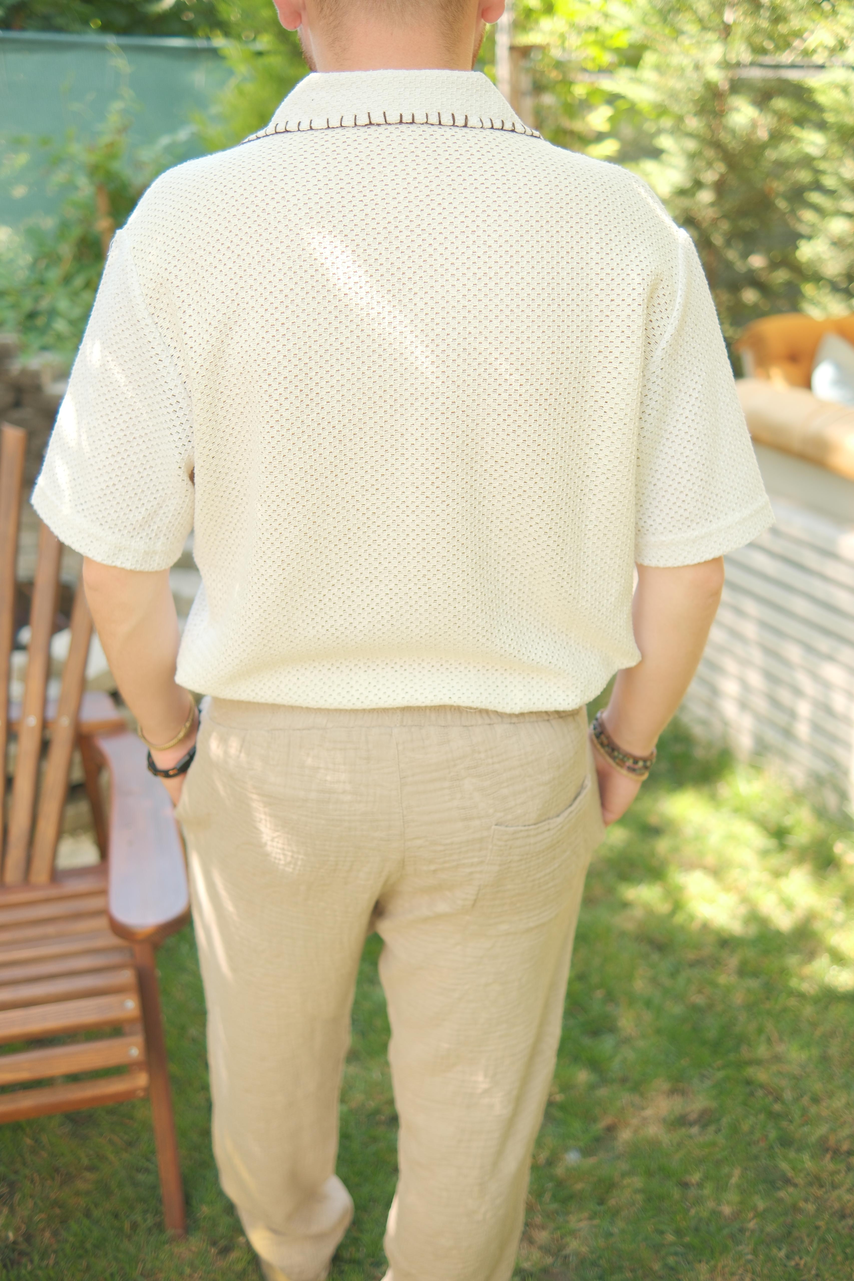 DOKUMA KROŞE  TASARIM GÖMLEK 