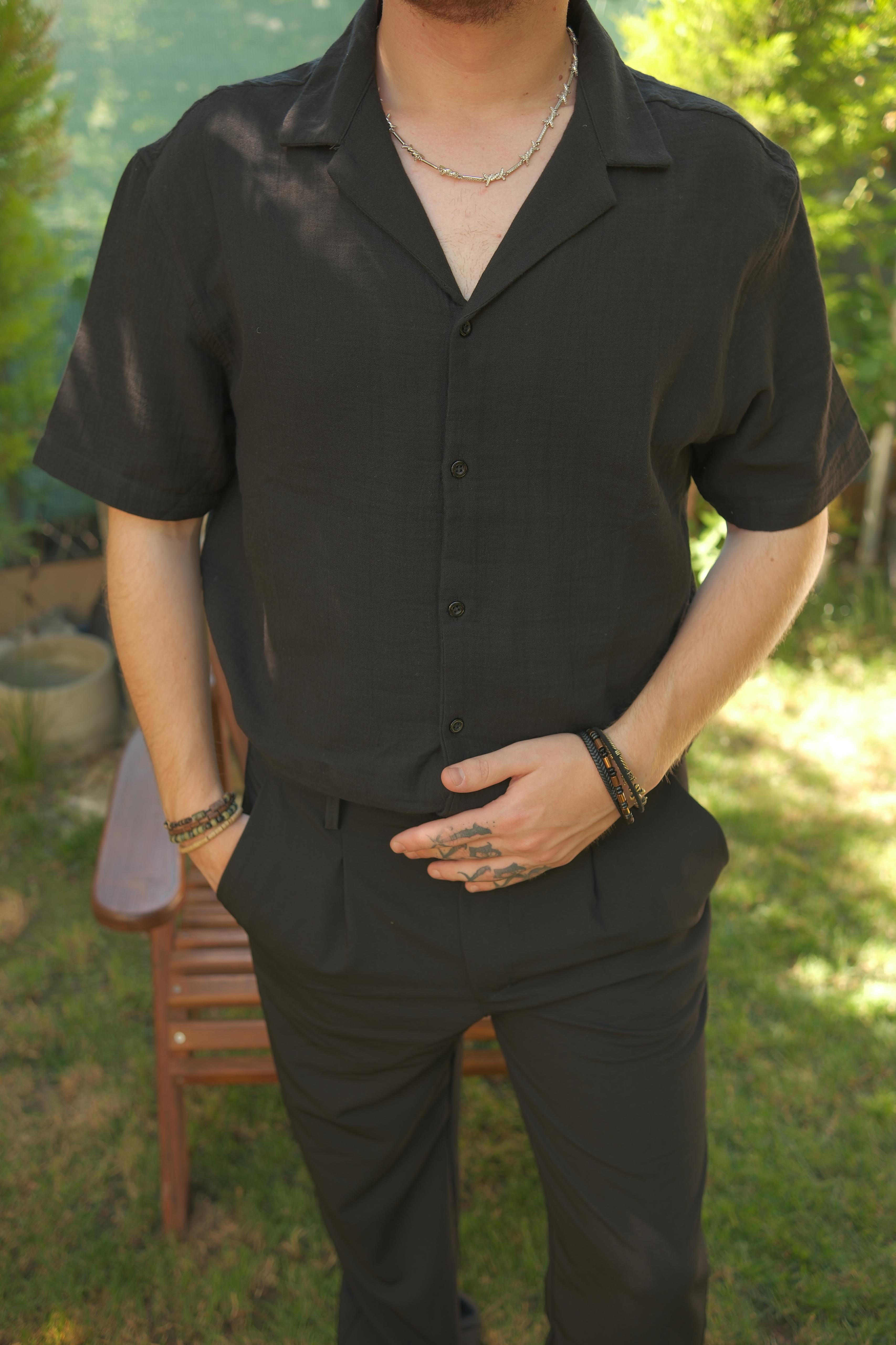 MÜSLİN KUMAŞ OVERSİZE GÖMLEK 