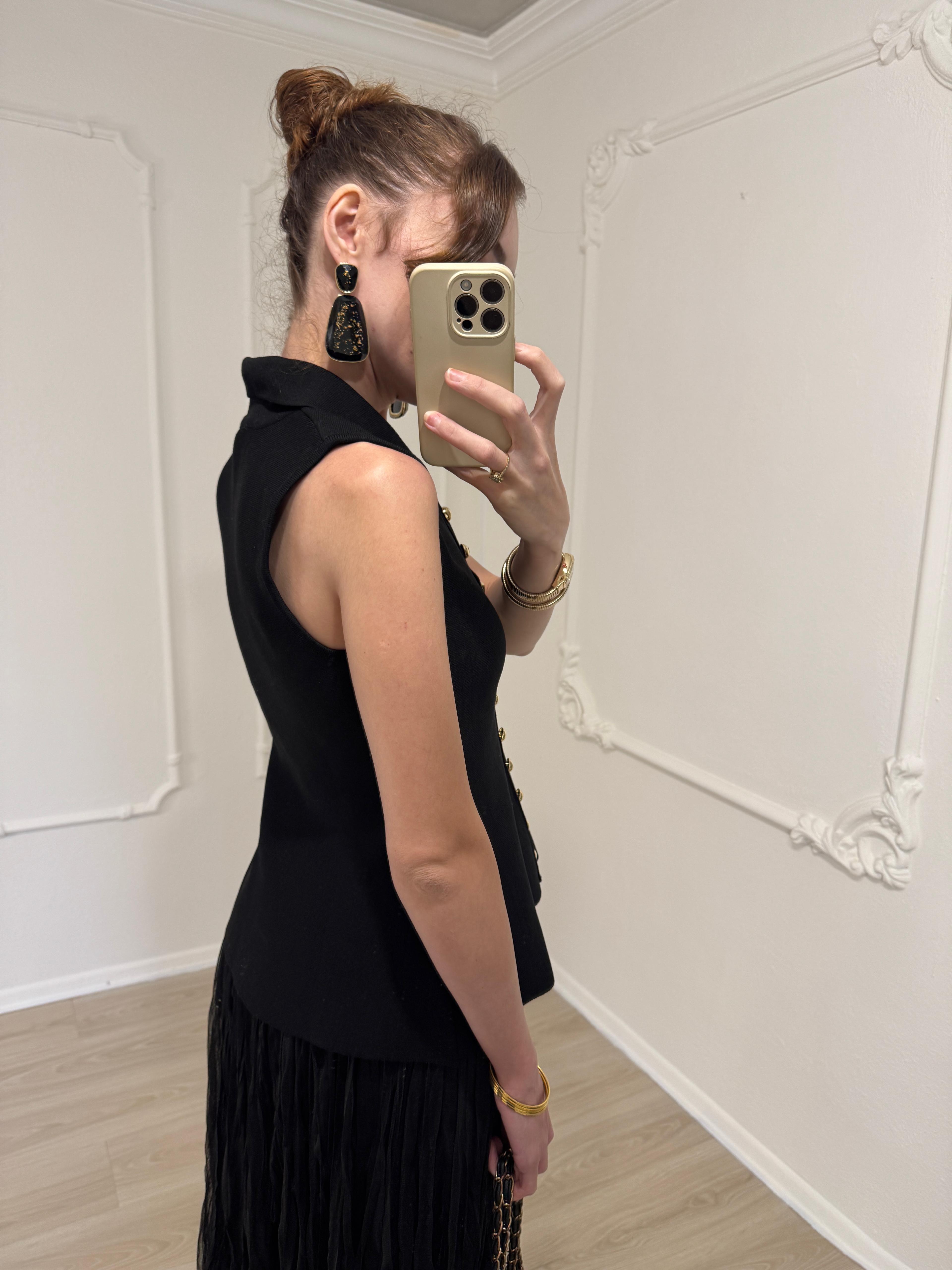 ÇELİK ÖRME GOLD DÜĞME DETAYLI TRİKO STANDART BEDEN 