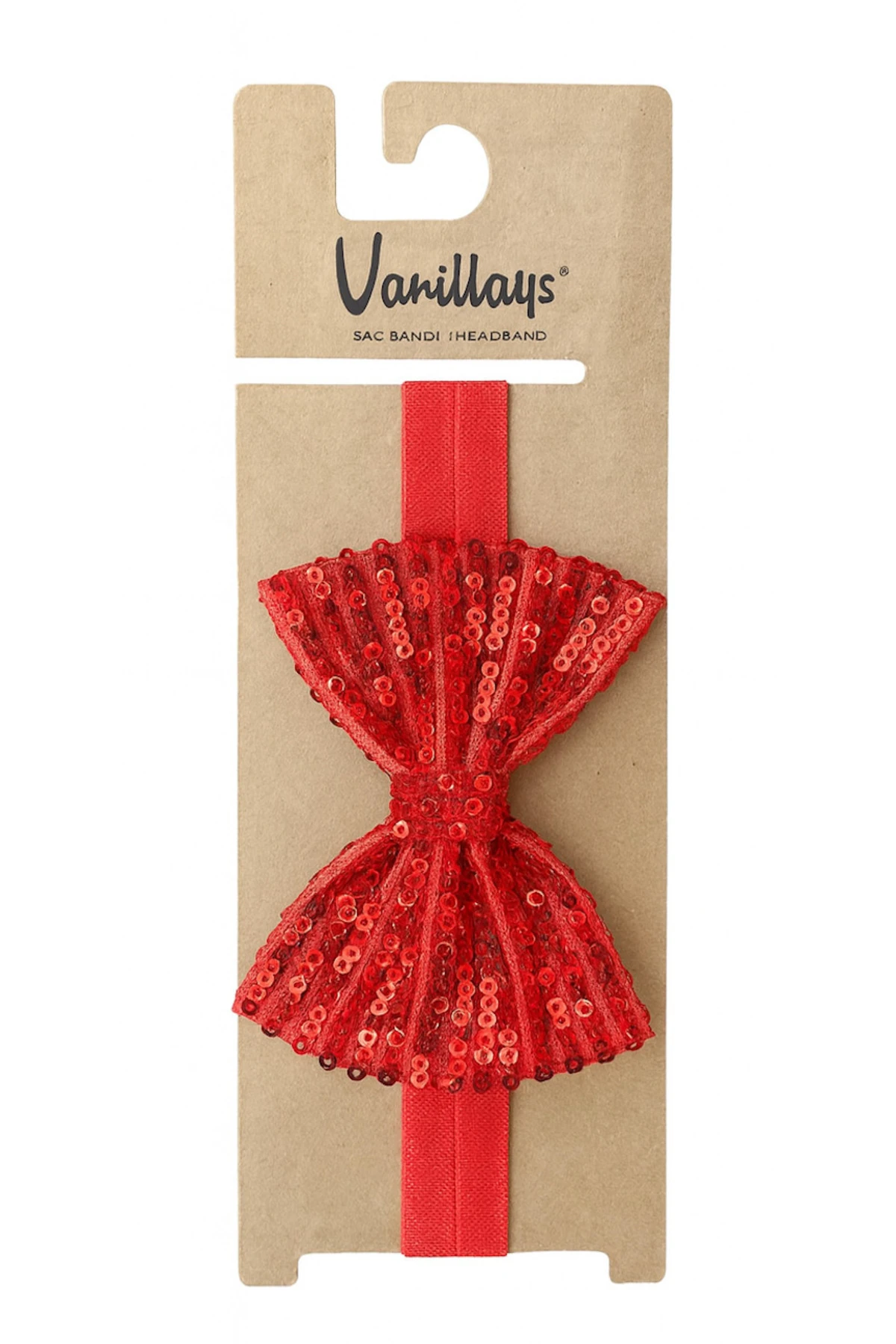 Kırmızı Desenli Kız Bebek Bandana Aksesuar 25030