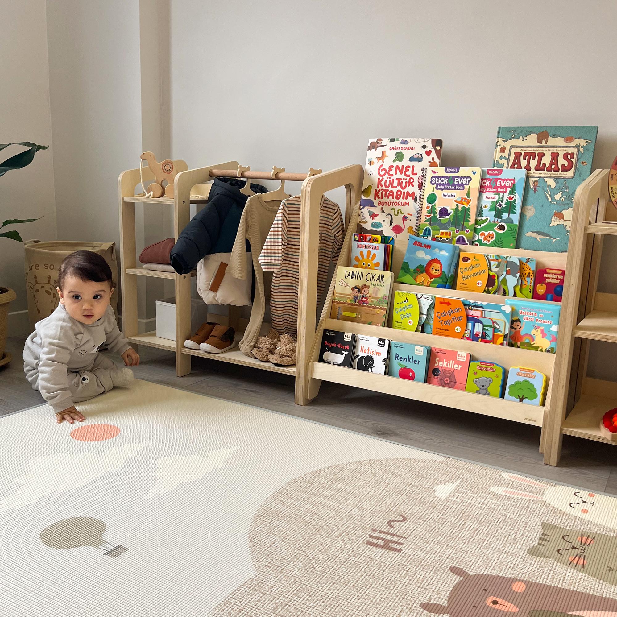 Montessori Kitaplık + Gardırop