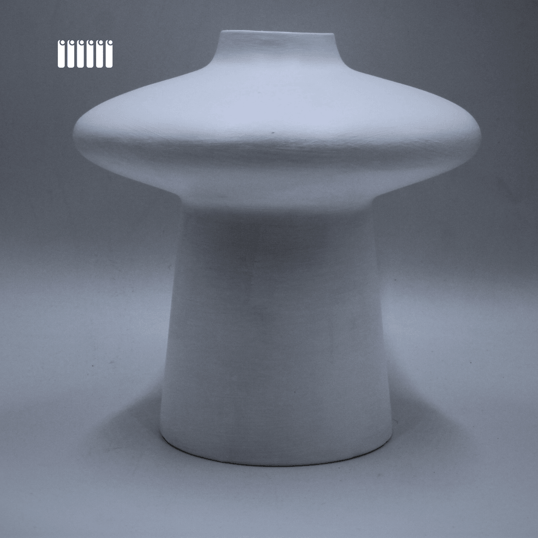 MUSHROOM | Seramik Vazo Beyaz