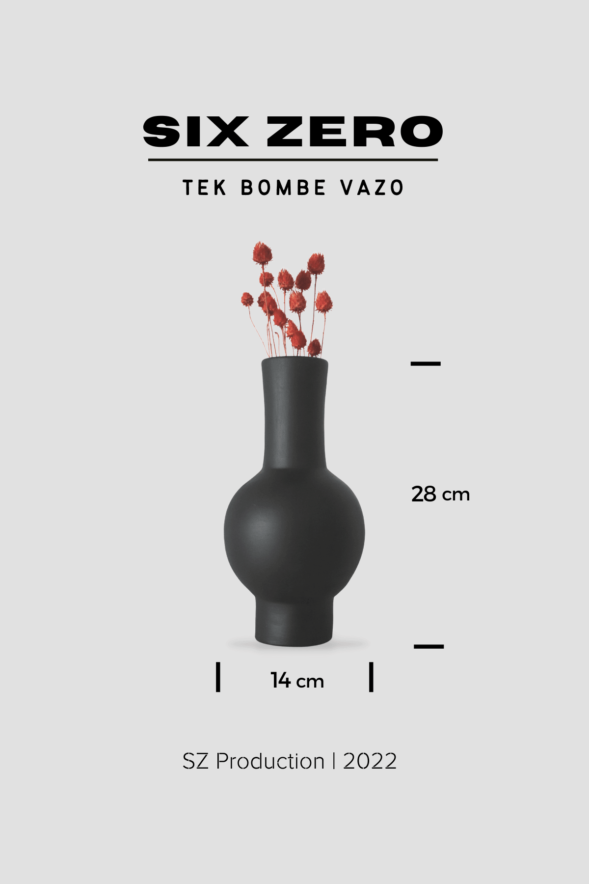 Le Bombé | Tek Bombe Seramik Vazo