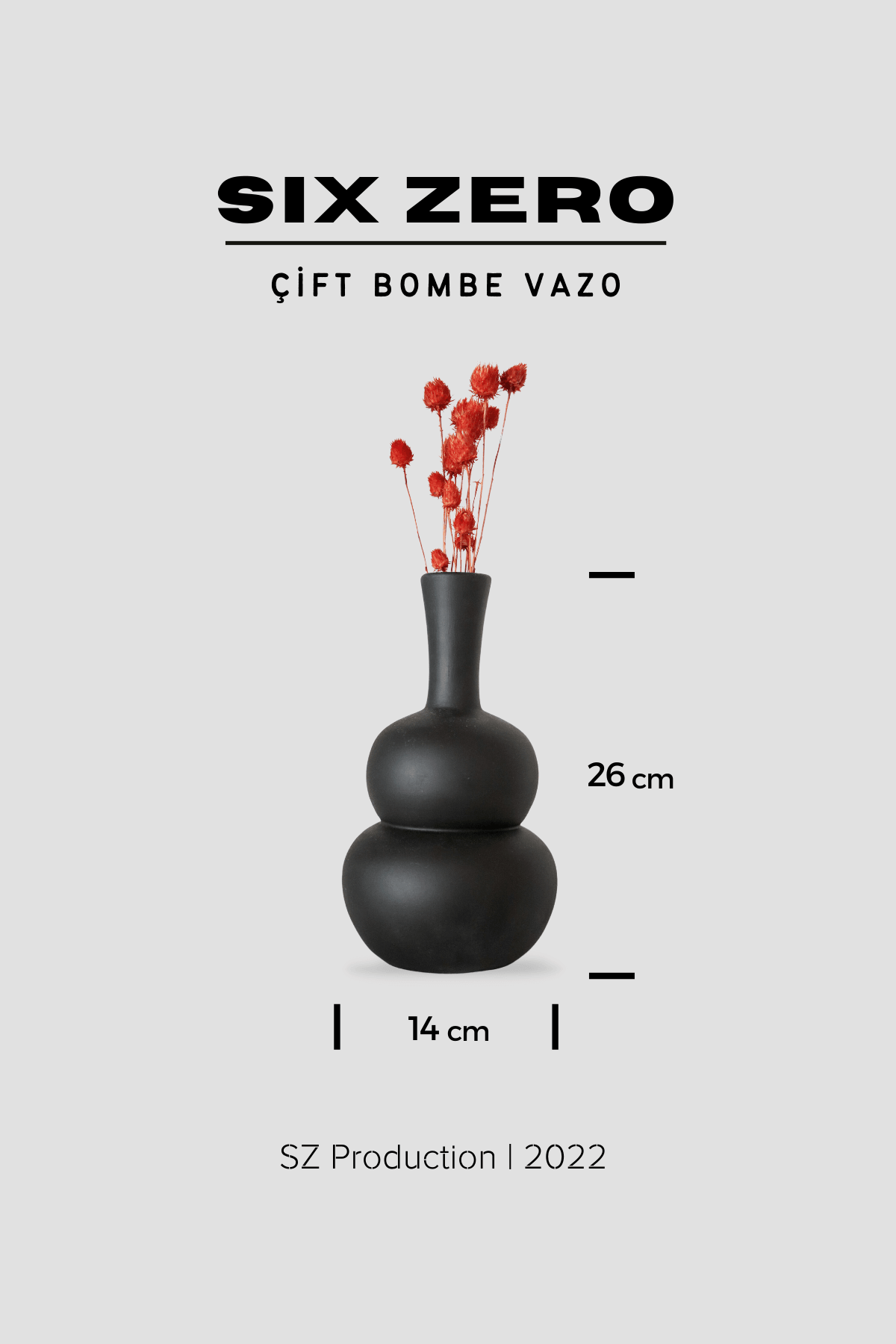 Le Bombé | Çift Bombe Seramik Vazo
