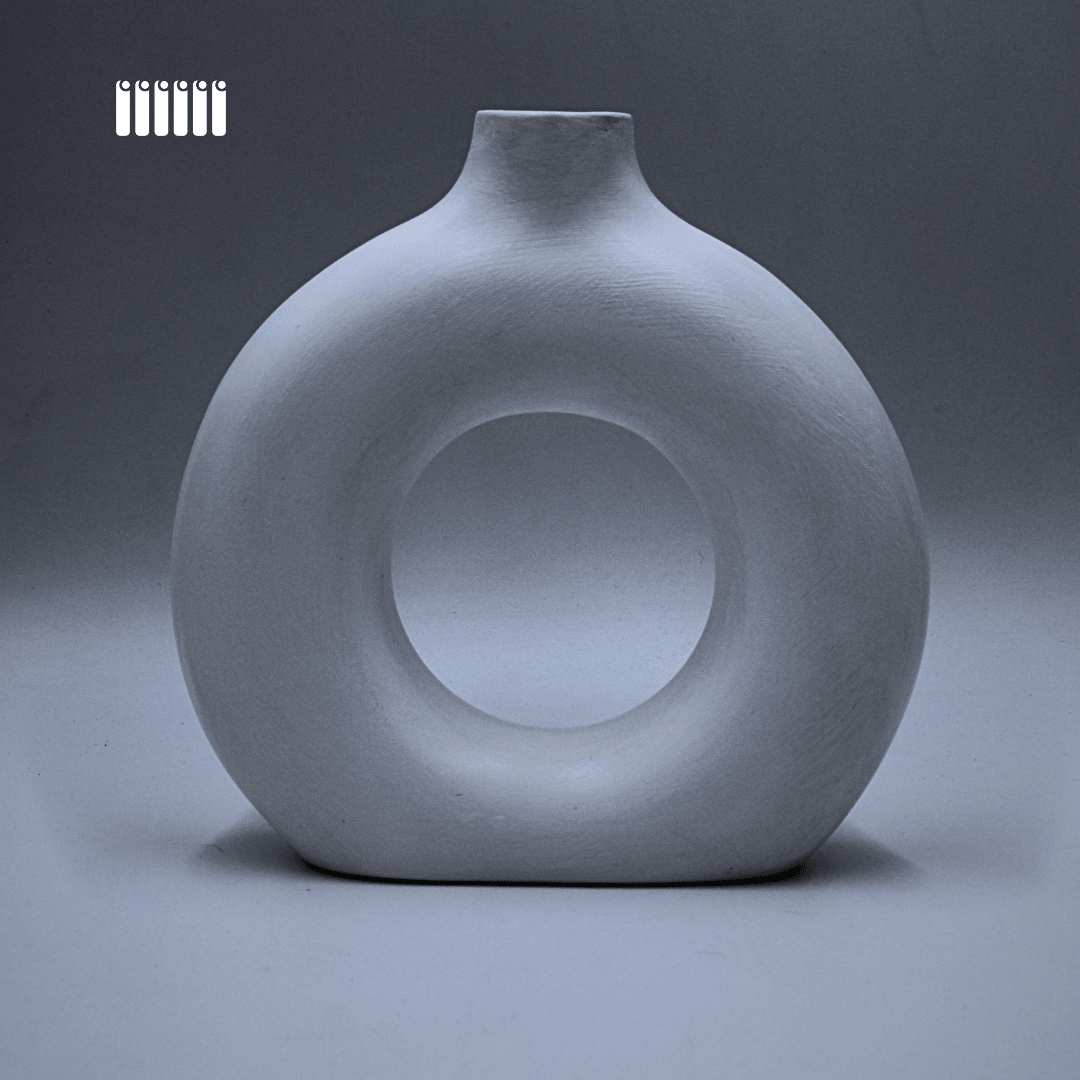 OBURIX | Seramik Vazo Beyaz