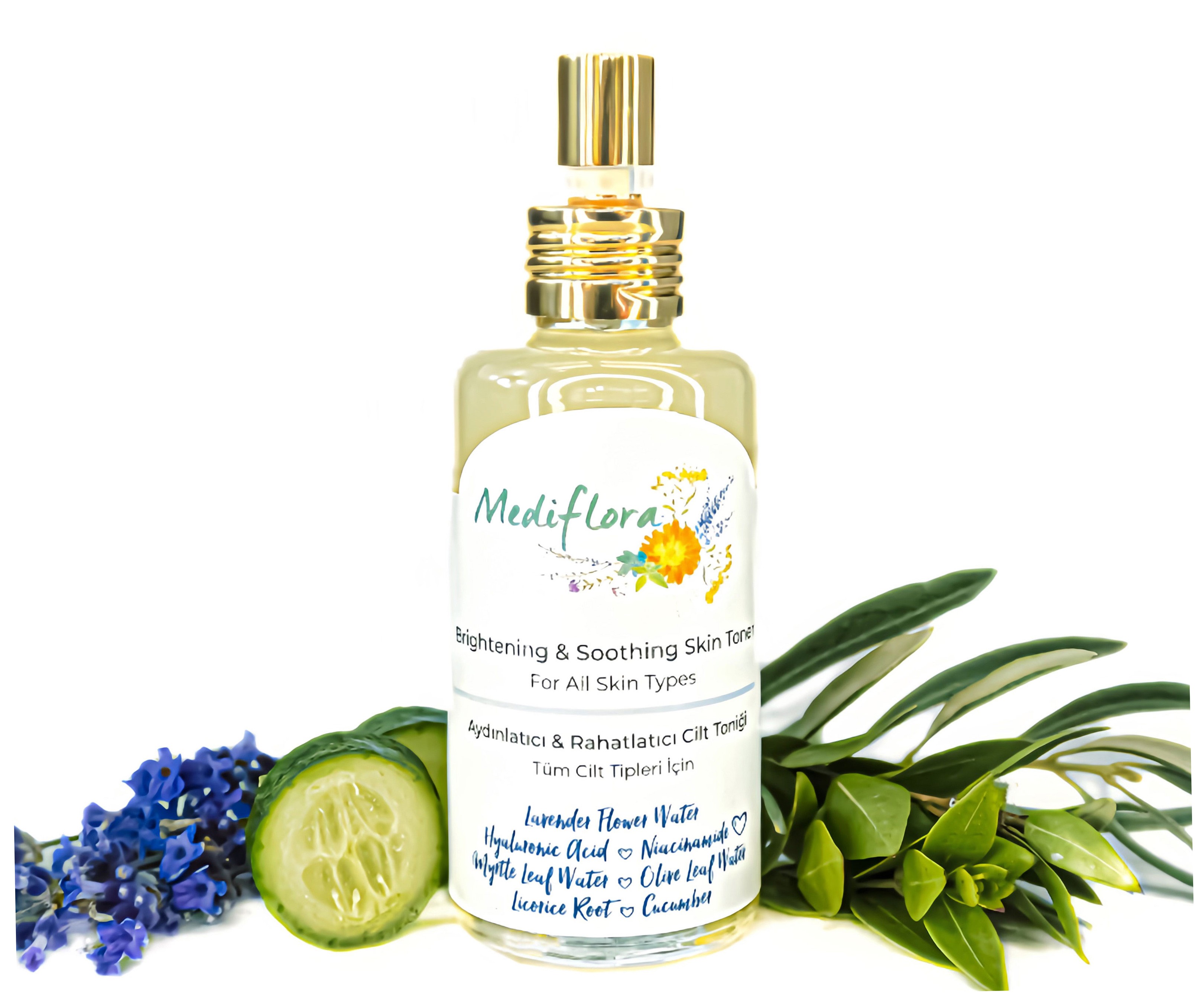Mediflora Aydınlatıcı ve Rahatlatıcı Cilt Toniği - Hyaluronik Asit & Niacinamide