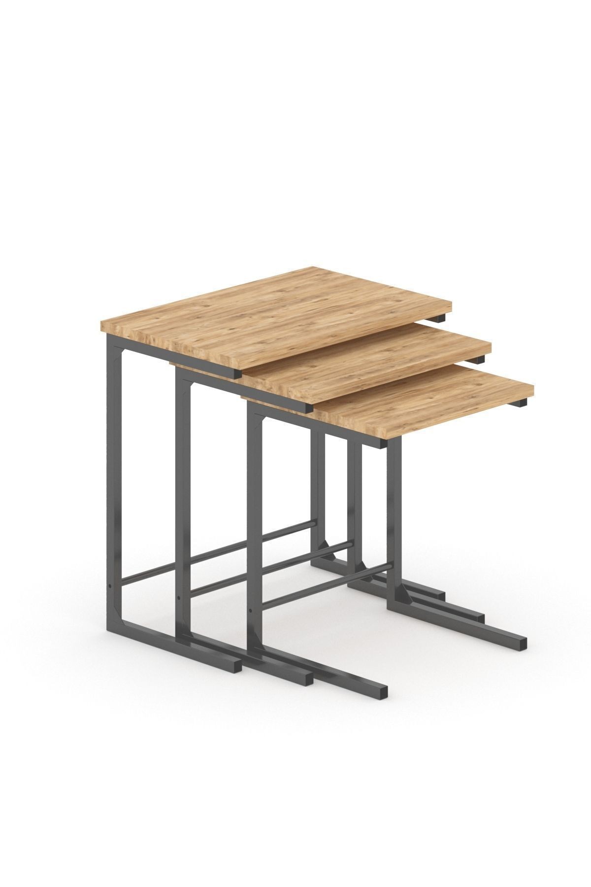3lü Zigon Sehpa Metal Zigon Sehpa C Sehpa