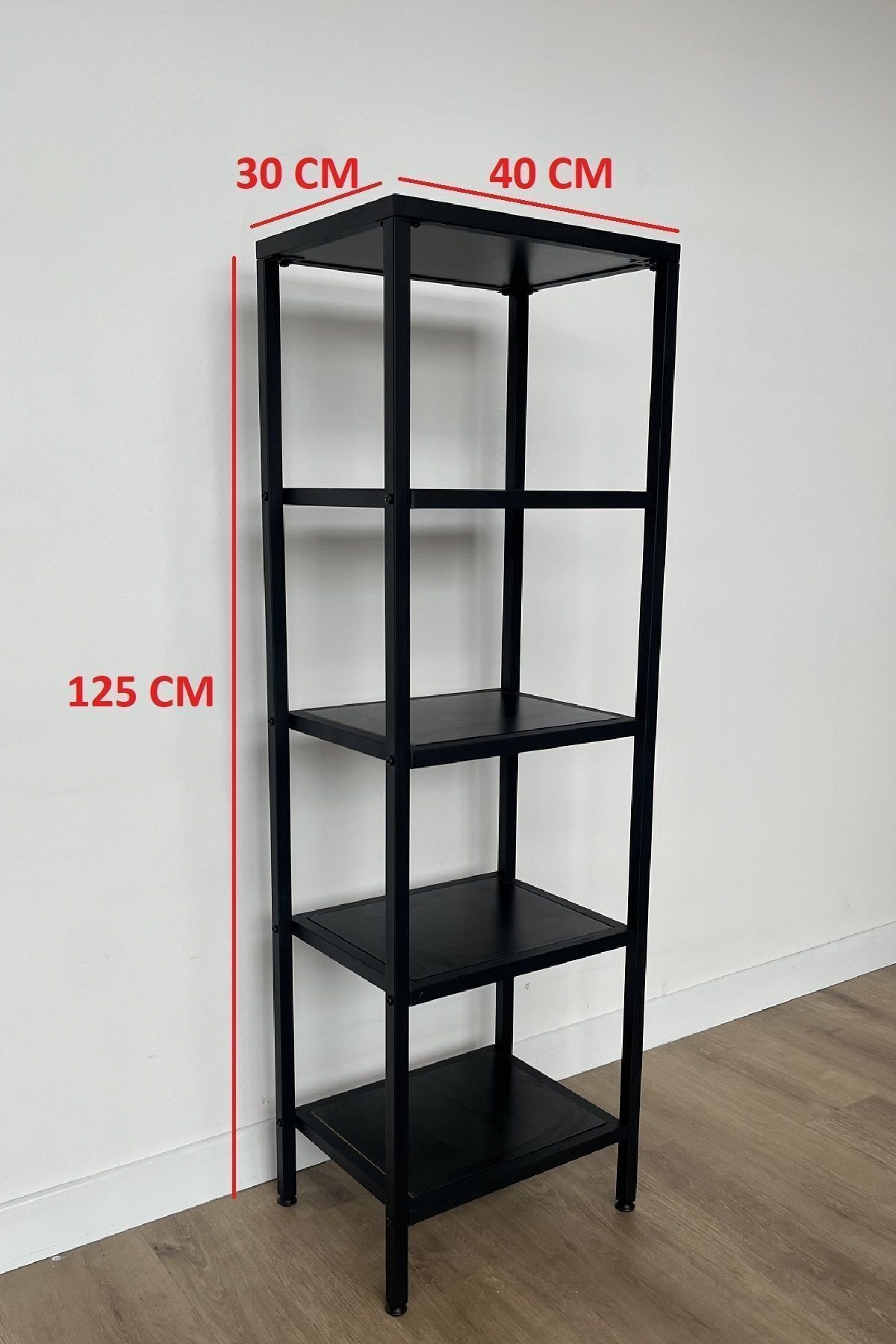 5 Raflı Kitaplık Çok Amaçlı Aksesuar Rafı Metal Banyo Mutfak Rafı