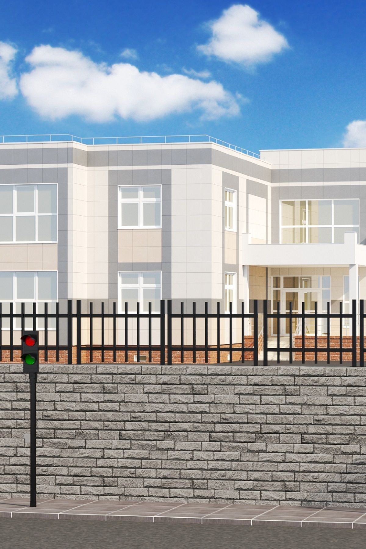 Dekoratif Bahçe Çiti 1 Metre Duvar Çiti Metal Siyah Peyzaj Koruma - si̇yah