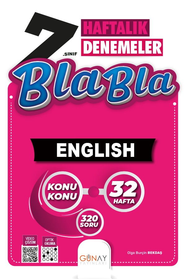 7. Sınıf Bla Bla 32 Haftalık İngilizce Denemeleri