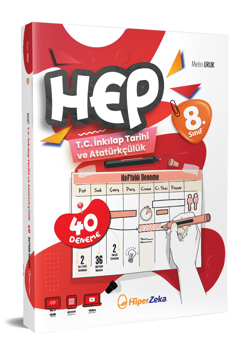 8. Sınıf HEP T.C. İnkılap Tarihi ve Atatürkçülük Haftalık Deneme Föyleri