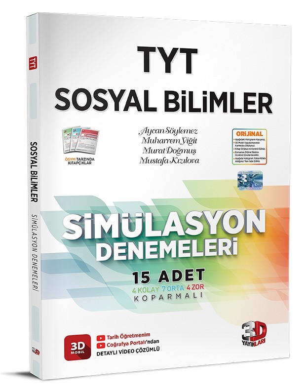 TYT 3D Simülasyon Sosyal Bilimler Denemeleri 3D Yayınları