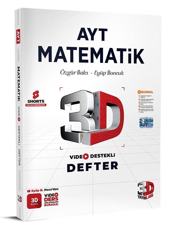 AYT 3D Matematik Video Destekli Defter