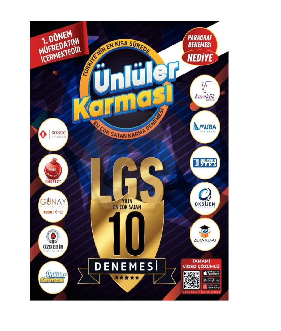 8. Sınıf LGS 1. Dönem 10 Karma Deneme Ünlüler Karması