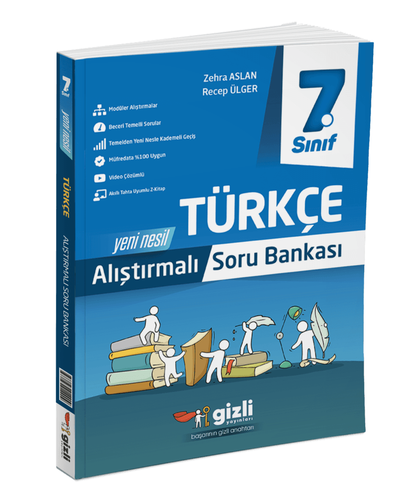 7. Sınıf Türkçe Alıştırmalı Soru Bankası Gizli Yayınları