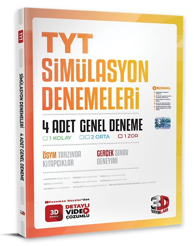 TYT 3D  4'lü Simülasyon Genel Deneme