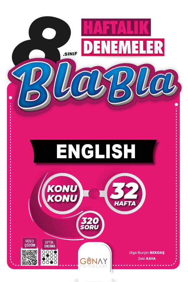 8. Sınıf Bla Bla 32 Haftalık İngilizce Denemeleri