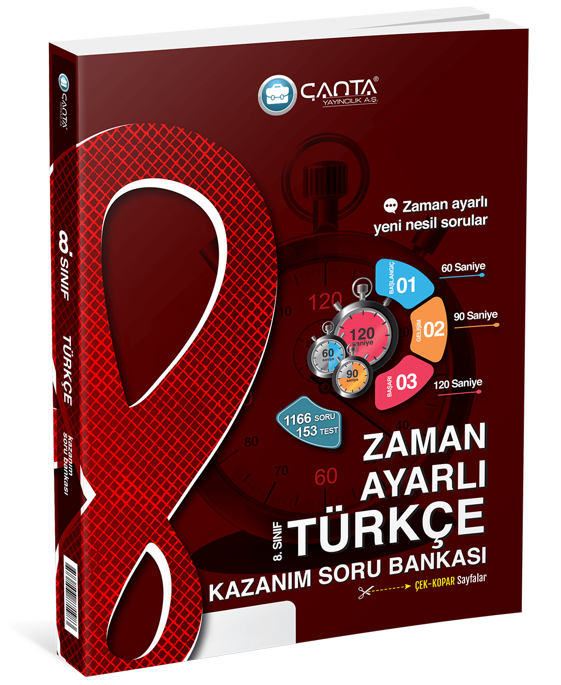8.Sınıf Türkçe Zaman Ayarlı Kazanım Soru Bankası Çanta Yayınları