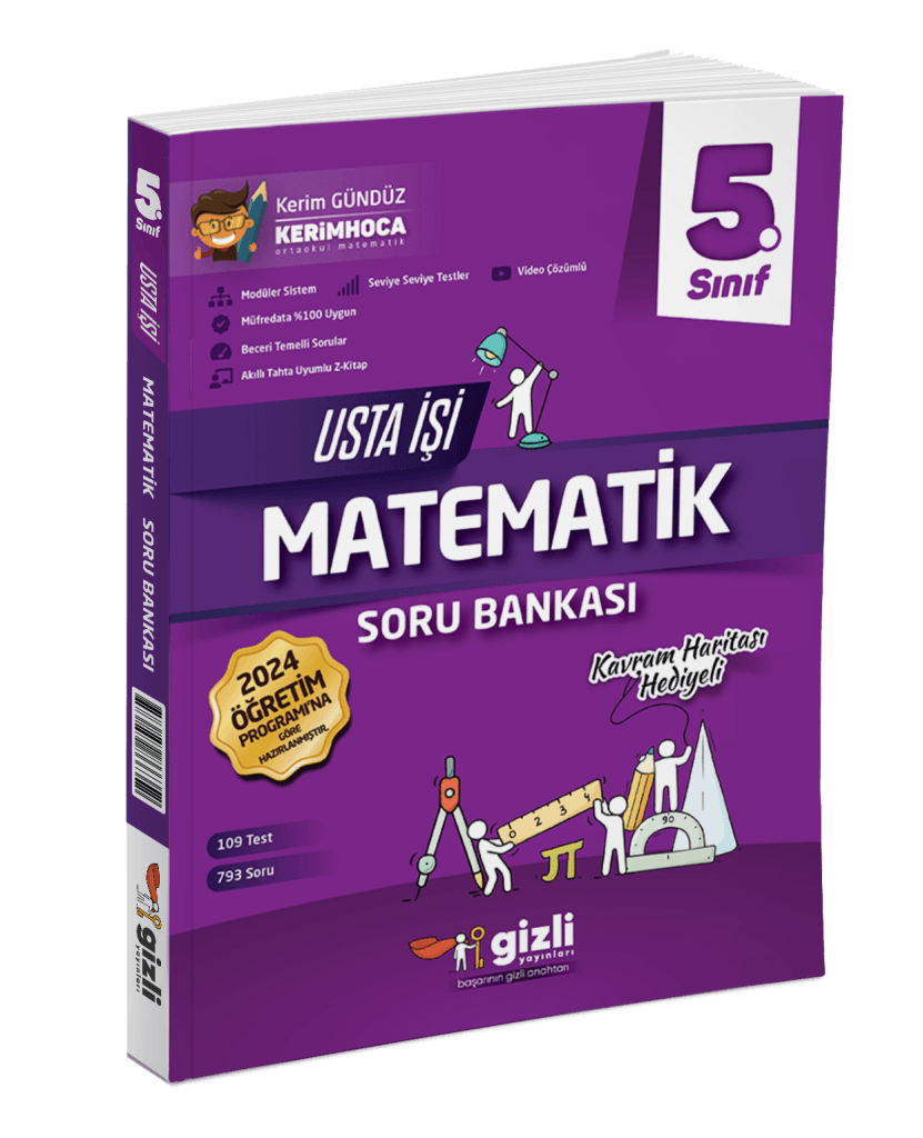 5. Sınıf Matematik Usta İşi Soru Bankası (Kavram Haritası Hediyeli)