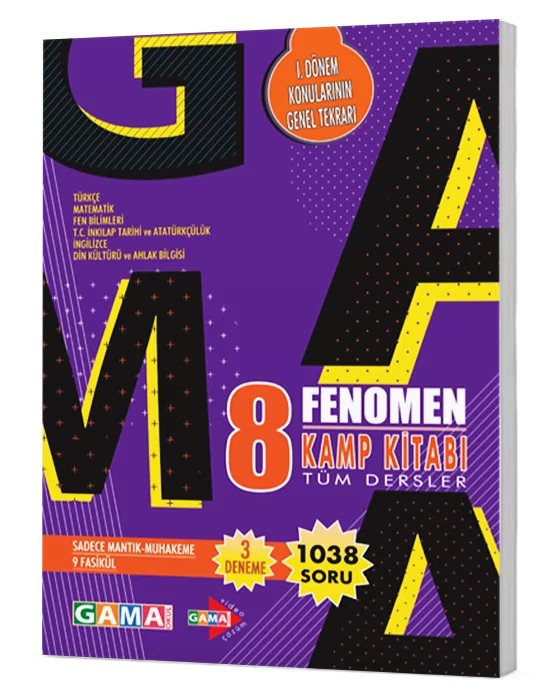8. Sınıf Tüm Dersler Kamp Kitabı (1. Dönem)