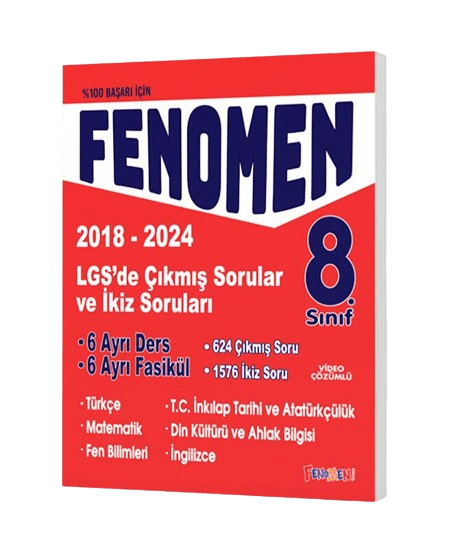 8. Sınıf LGS Çıkmış Sorular Ve İkiz Soruları Seti (6 Kitap) (2018-2024)