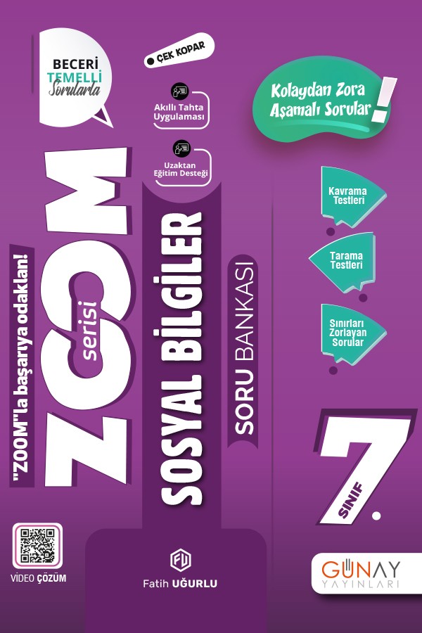 7. Sınıf Zoom Serisi Sosyal  Bilgiler Soru Bankası