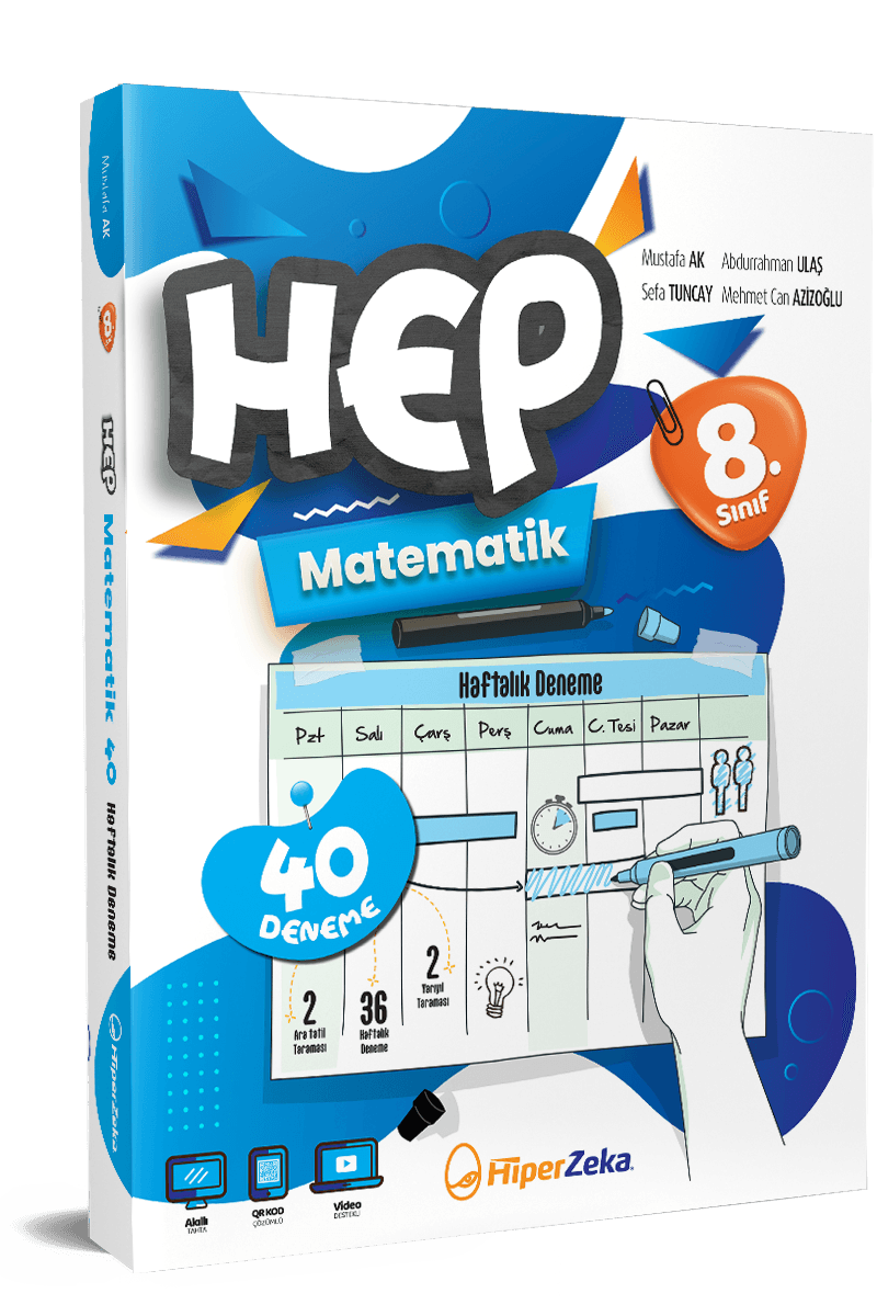 8. Sınıf HEP Matematik Haftalık Deneme Föyleri