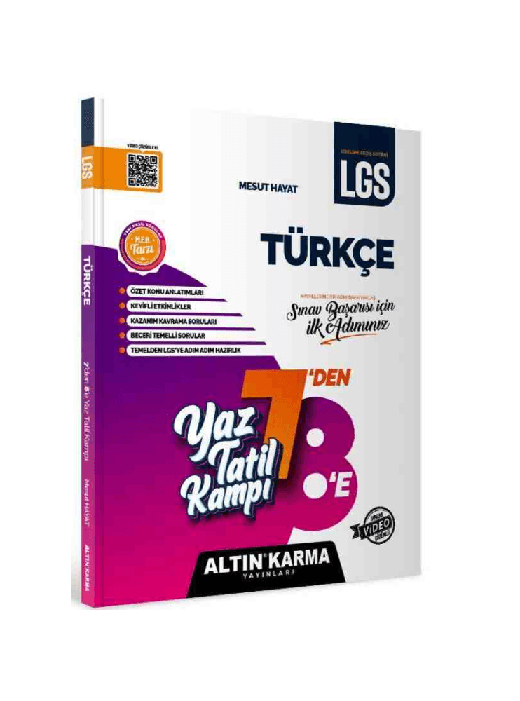 Türkçe Yaz Tatil Kampı LGS 7. - 8. Sınıf Hazırlık Altın Karma Yayınları