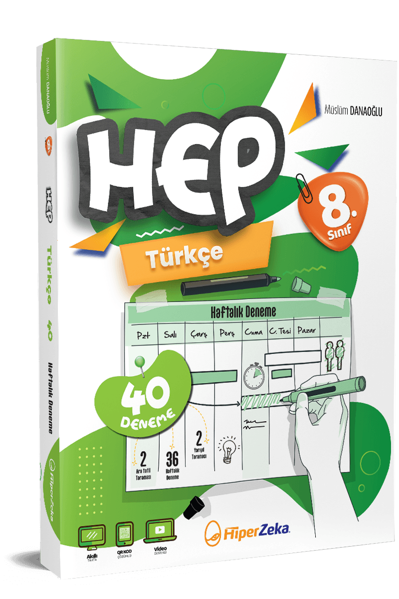 8. Sınıf HEP Türkçe Haftalık Deneme Föyleri