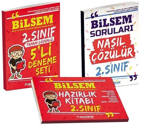 Zeki Çocuk 2. Sınıf Bilsem Hazırlık Seti 3 Kitap