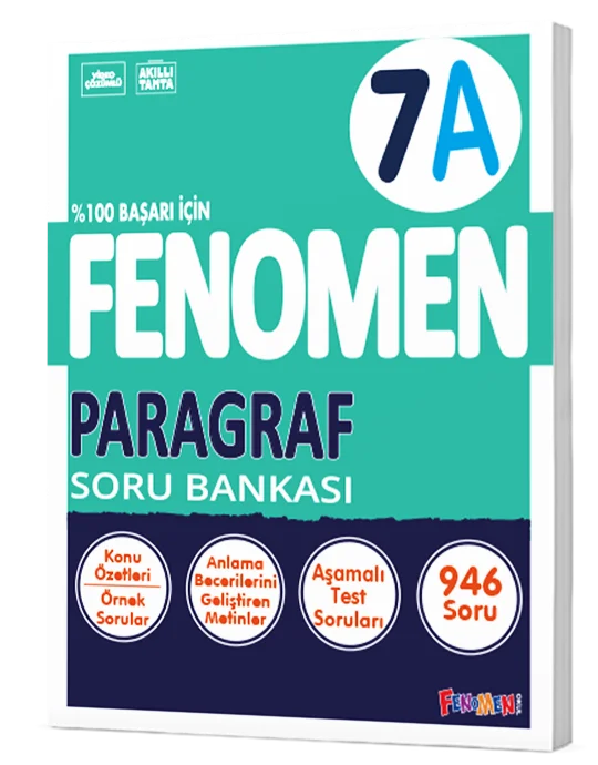 7. Sınıf Fenomen Paragraf A Soru Bankası Fenomen Okul Yayınları