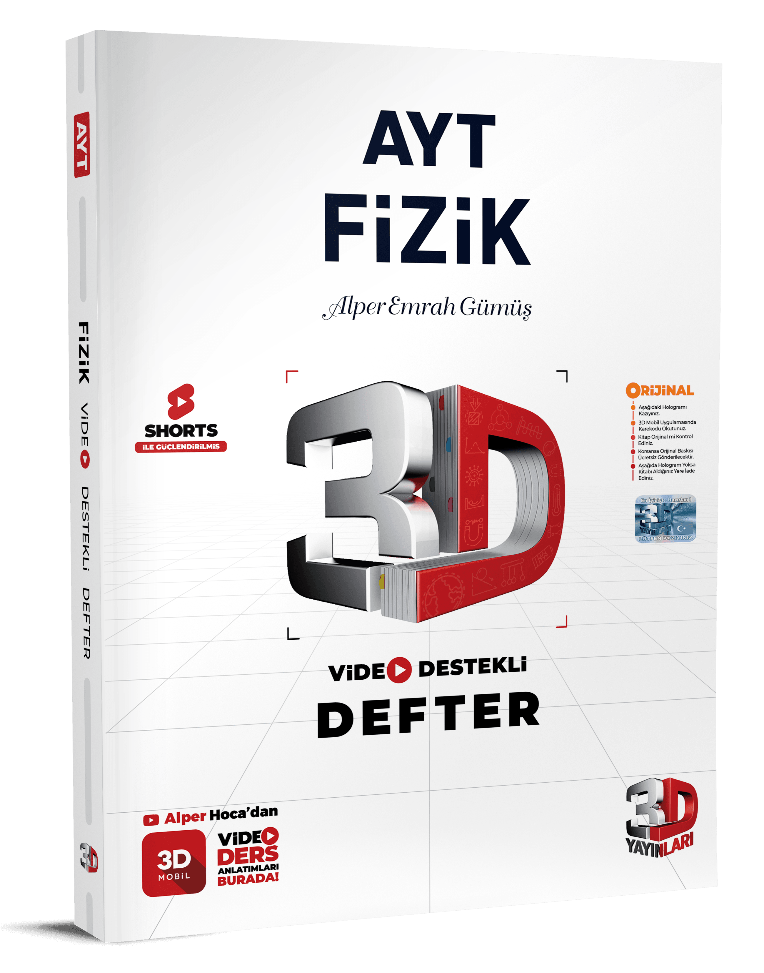 AYT 3D Fizik Video Destekli Defter