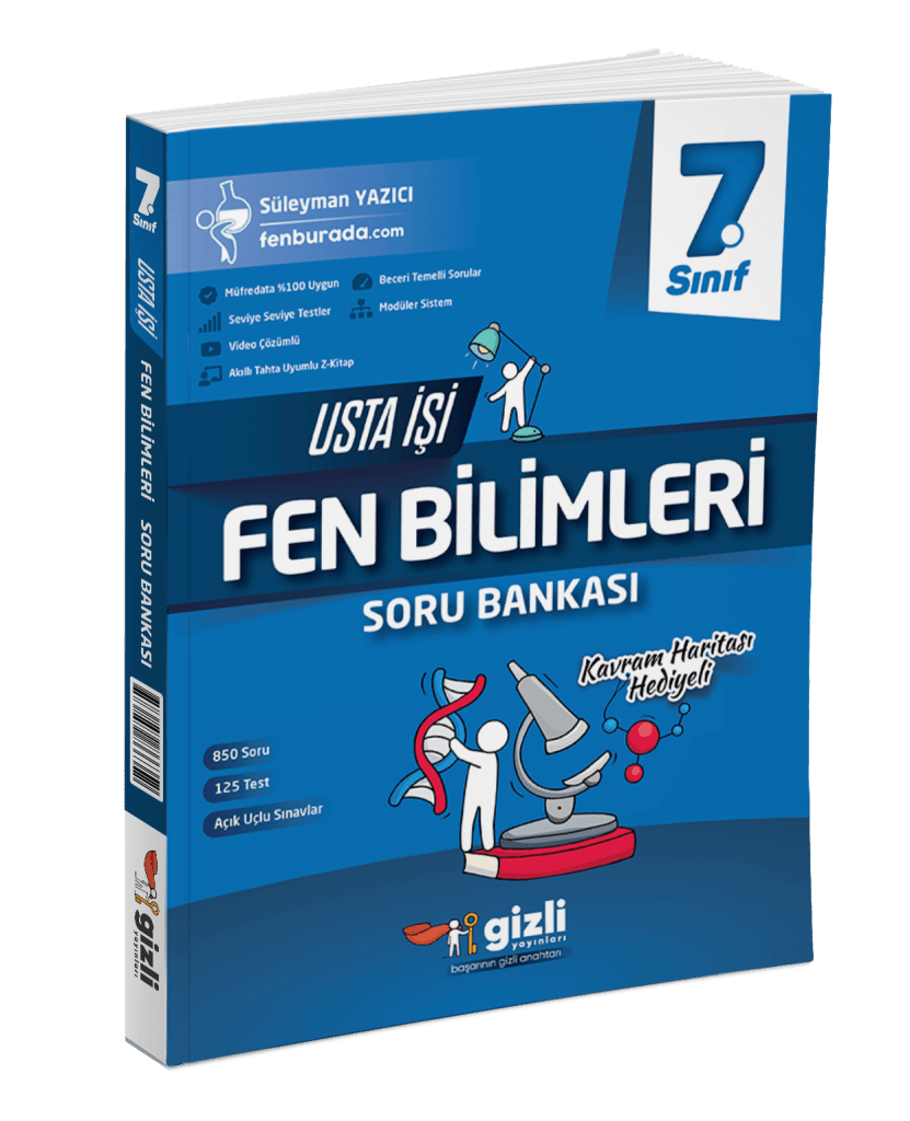 7.Sınıf Fen Bilimleri Usta İşi Soru Bankası+Kavram Haritası