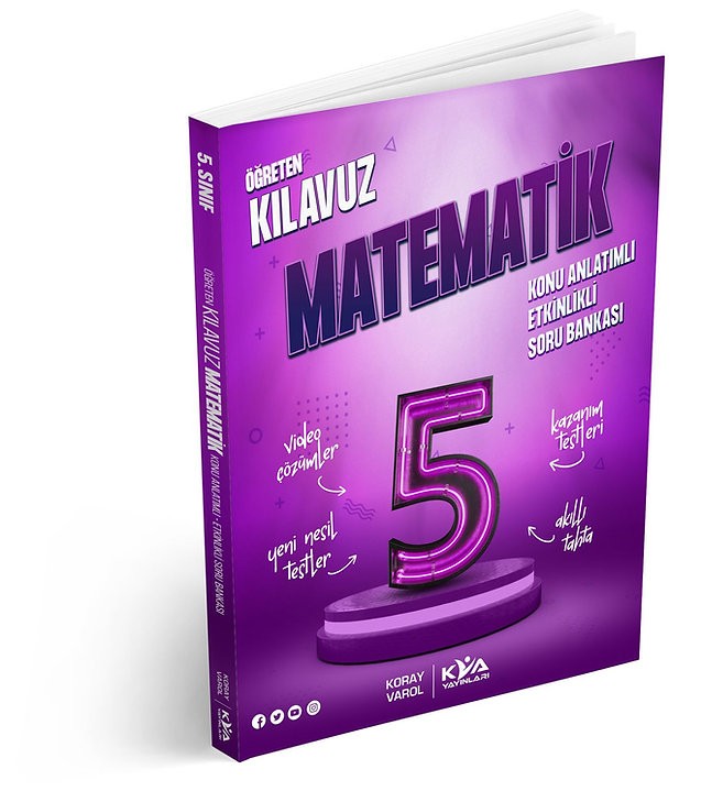 5. Sınıf Koray Varol Matematik Öğreten Kılavuz Konu Anlatımlı Etkinlikli Soru Bankası KVA Koray Varol